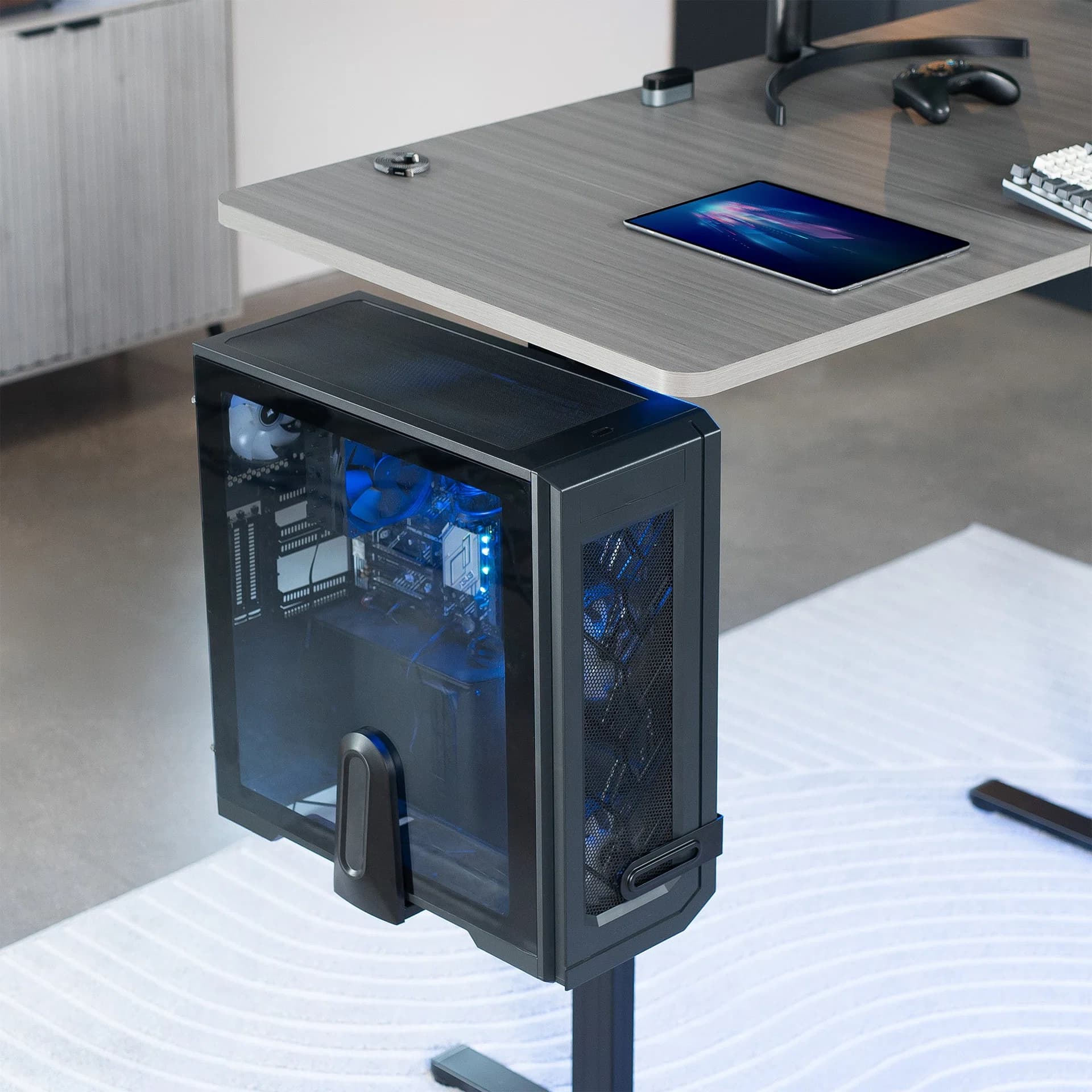 Large Under Desk and Wall PC Mount