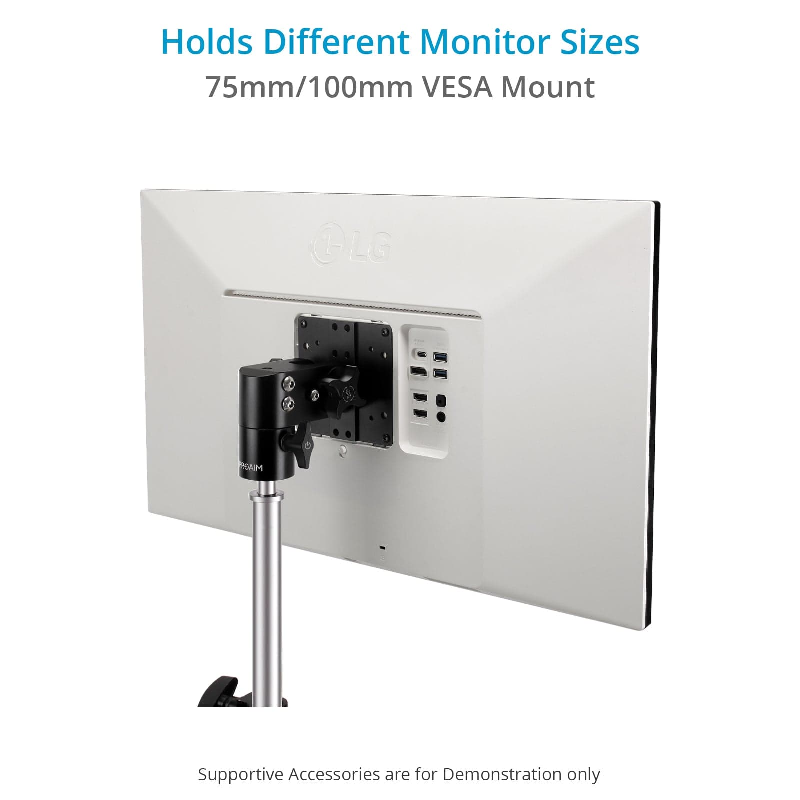 VESA Monitor Mount 75mm/100mm for C-Stands & Light Stands