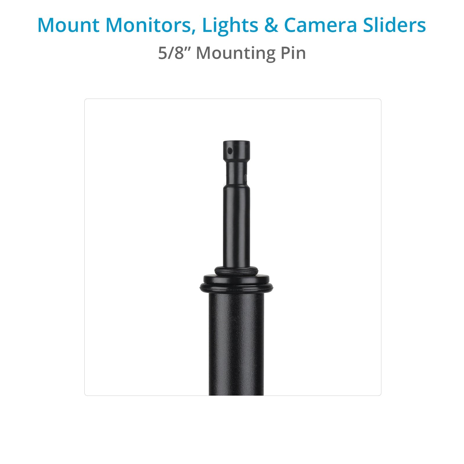 6.16ft Double Riser Rolling Monitor Stand with 5/8” Mount | Payload: 33kg/72lb