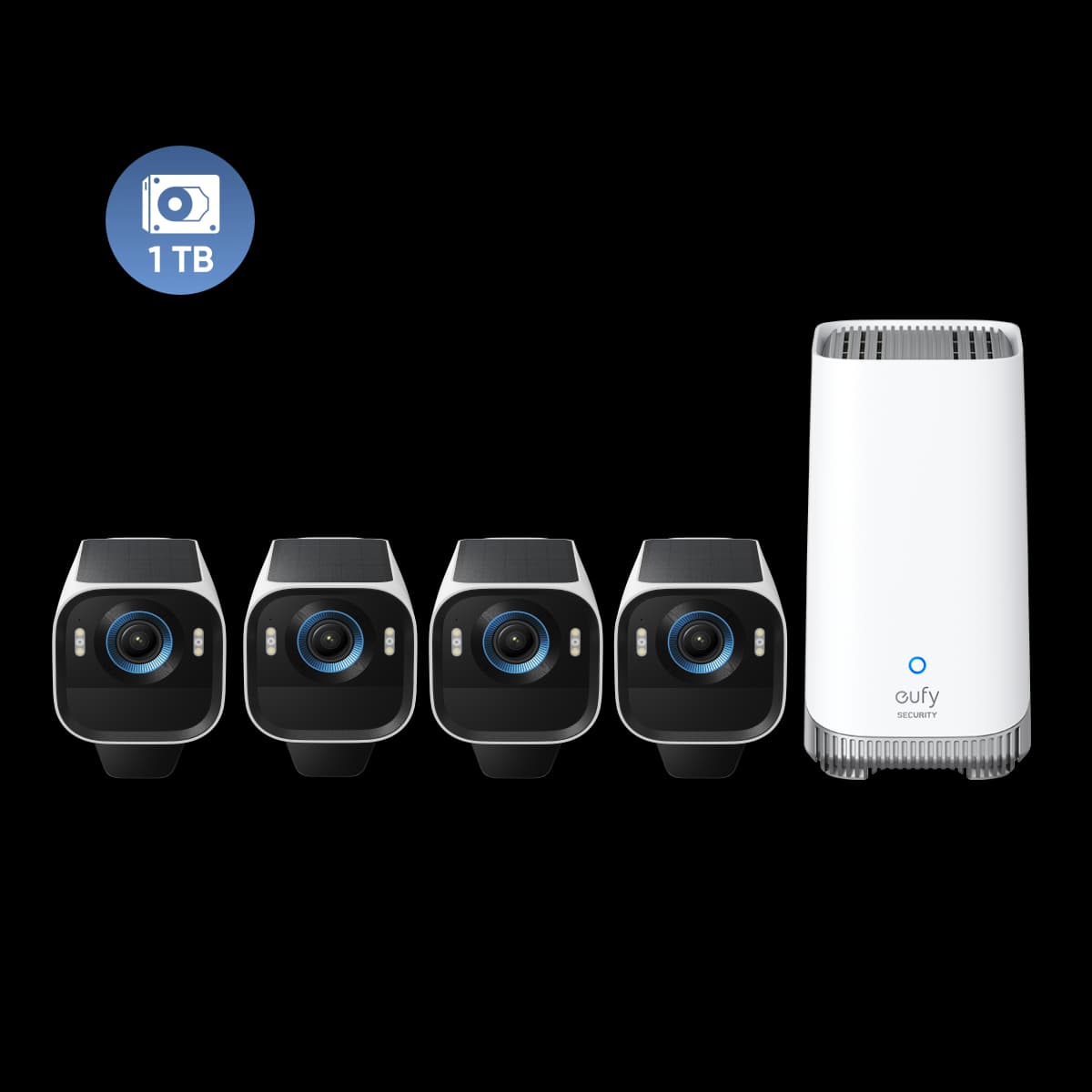 eufyCam S3 Pro 4-Cam Kit + 1 TB Hard Drive