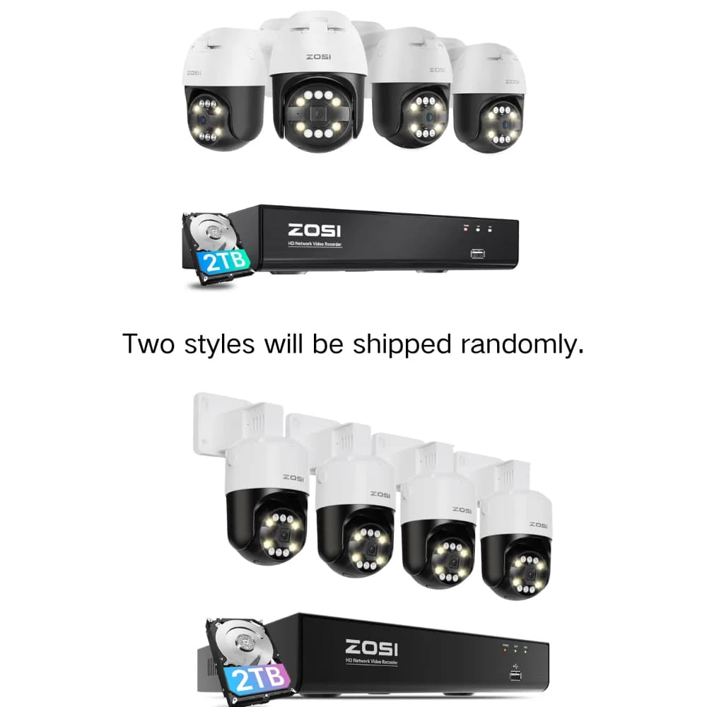 C296B 4-Camera White 5MP 8-Channel PoE System — 2TB