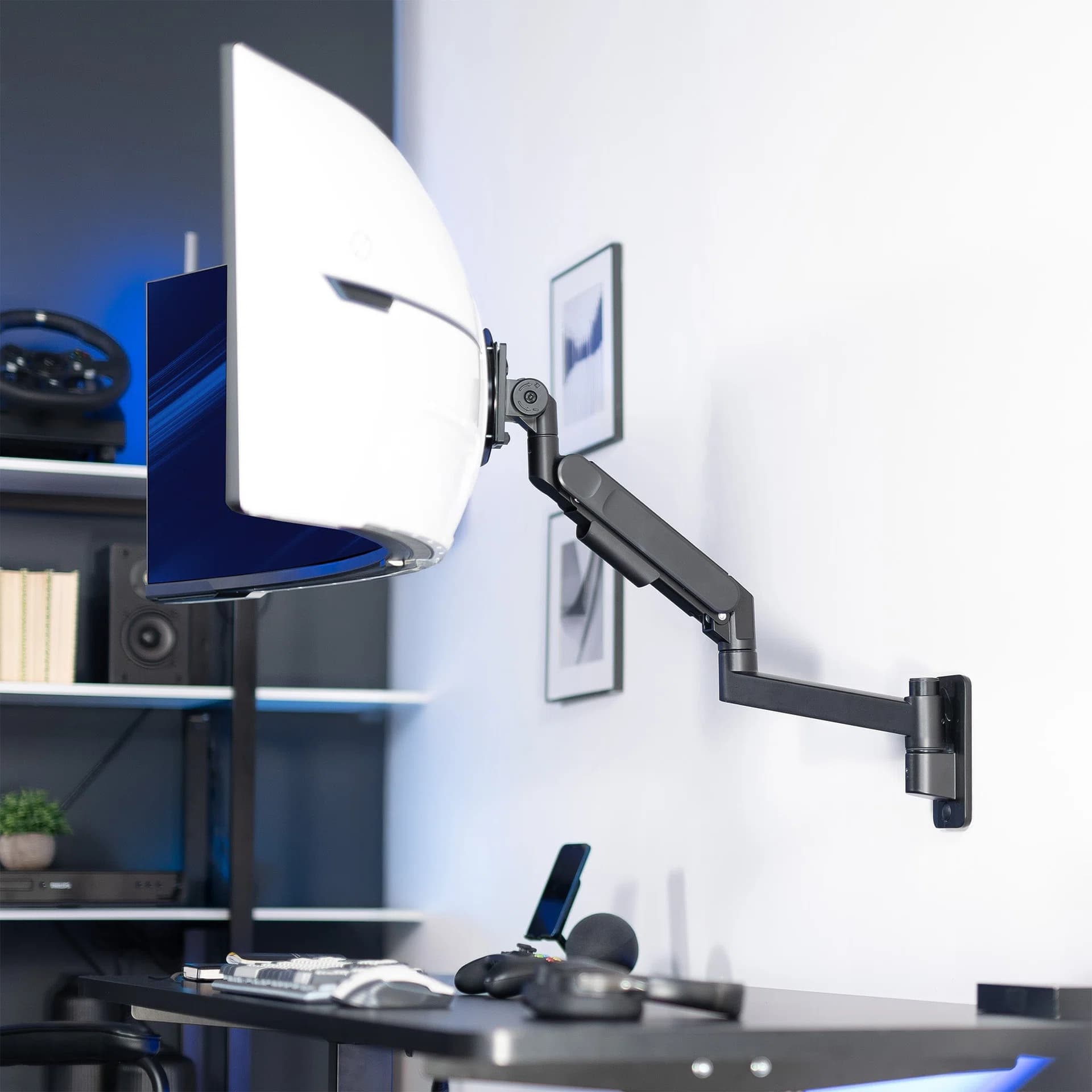 Single Ultrawide Monitor Wall Mount - Up to 57" Screens