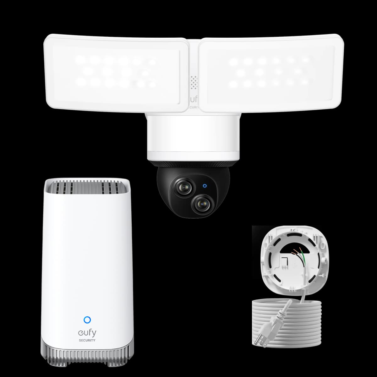 eufy Floodlight Camera E340 with AC Cable + eufy HomeBase™ S380