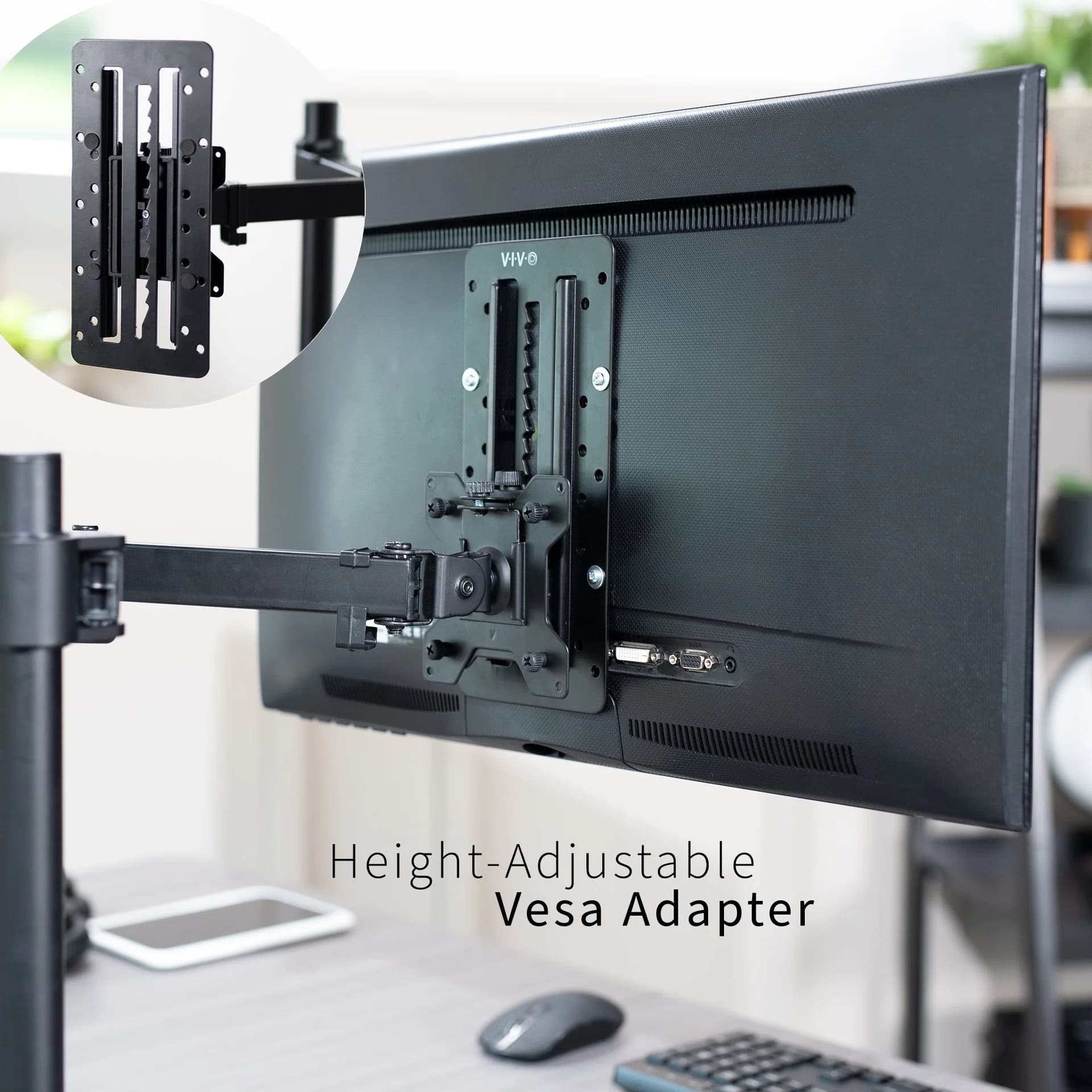 Height Adjustable VESA Adapter - 13” to 27" Screens