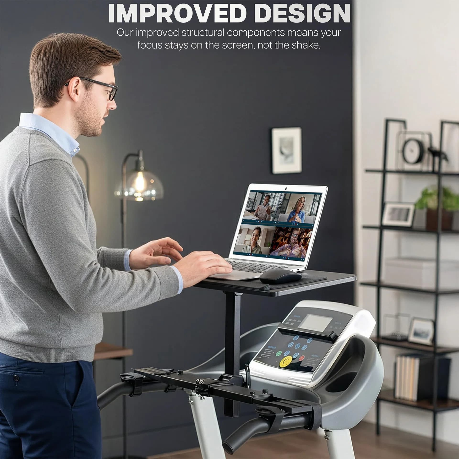 Height Adjustable 27" Laptop Desk for Treadmill