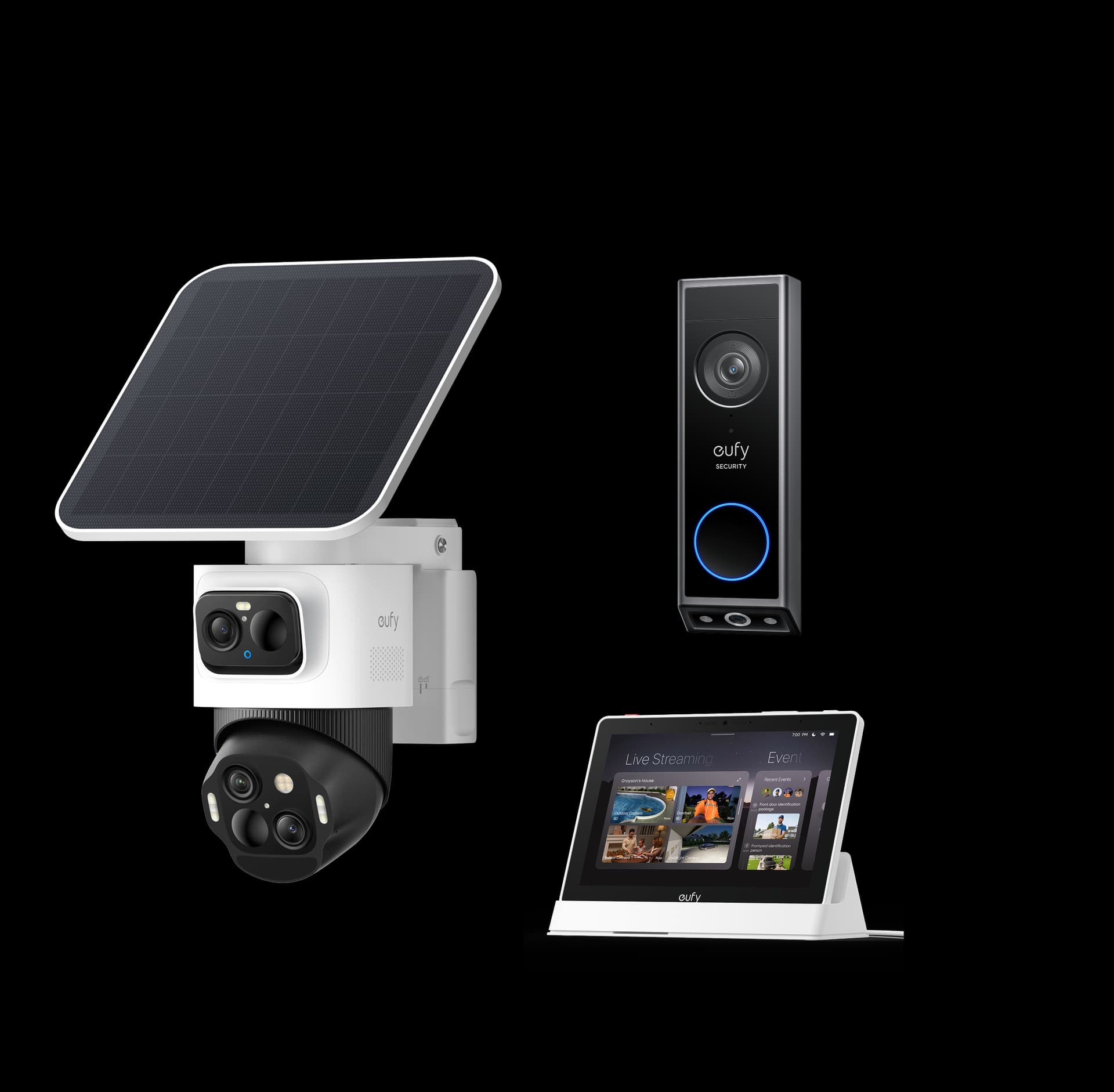 eufyCam S4 +Smart Display E10 + Video Doorbell E340