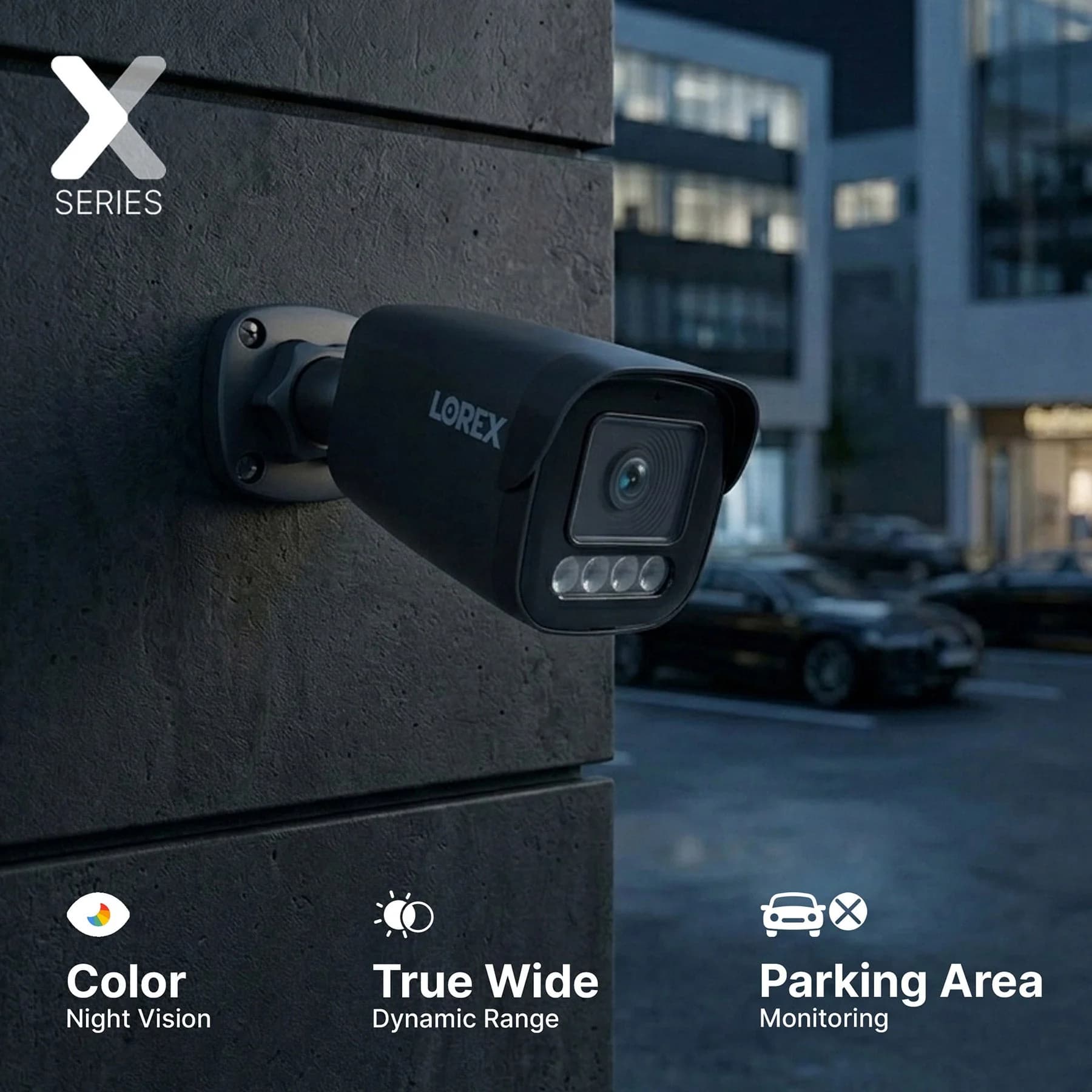 Lorex Connect X Series 4K 32-Channel Wired NVR System with X3 Bullet Security Cameras - 8TB