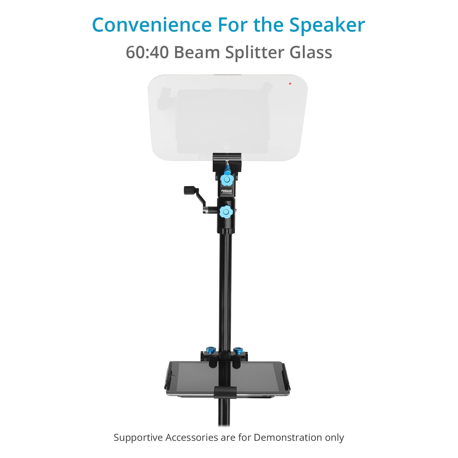 Professional Speech Teleprompter | Fits up to 17” Tablets, Laptops & Monitors