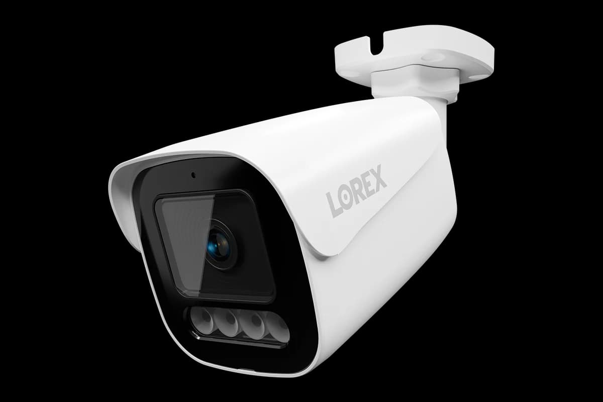 Lorex Connect X3 4K Motorized Varifocal PoE Bullet Camera with Active Deterrence - Black/White