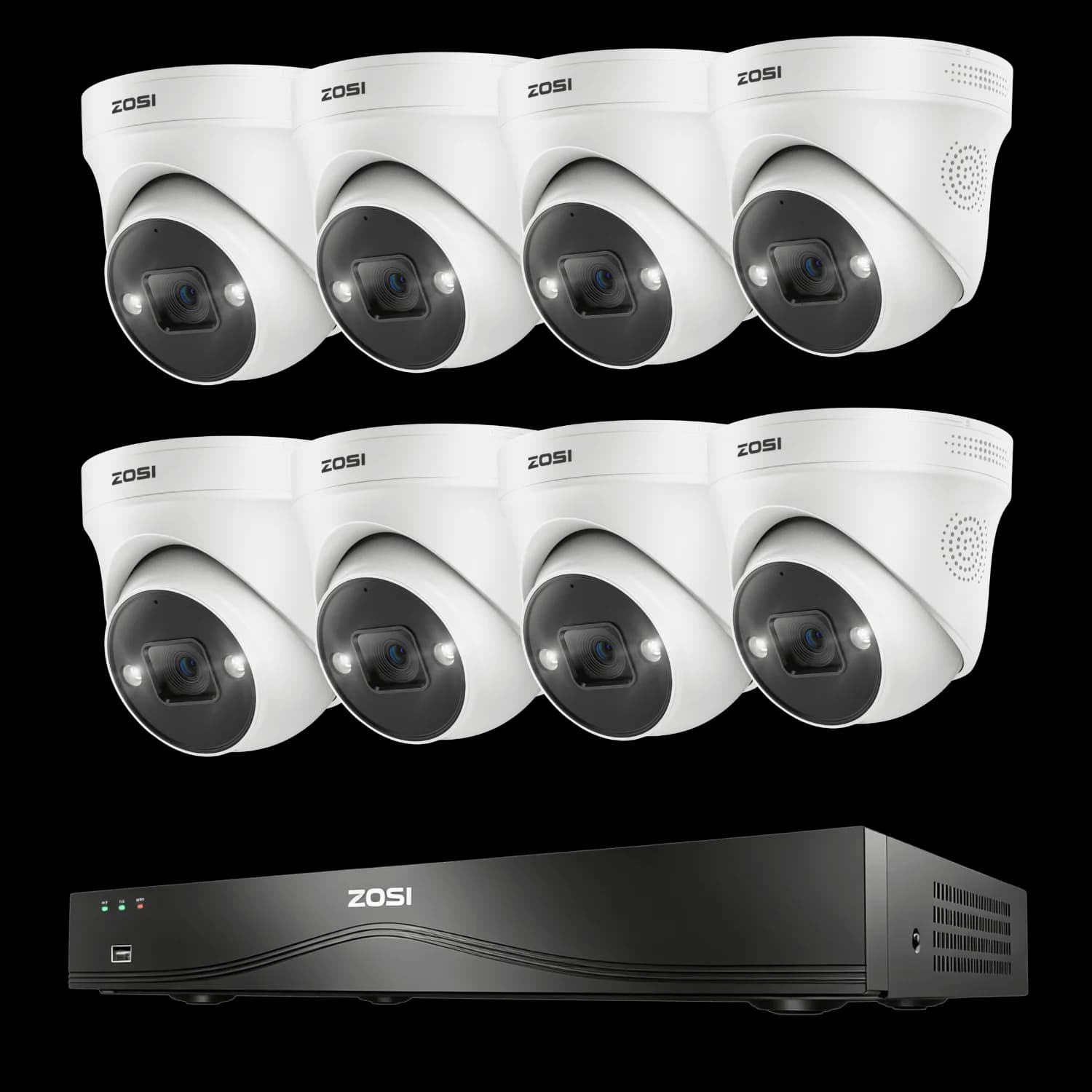 C225 12-Camera White 4K 16-Channel PoE System — 4TB — No Camera Cables