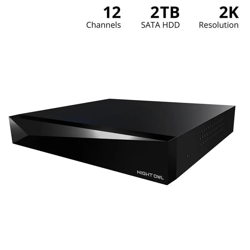 Refurbished 2-Way Audio 12 Channel 2K DVR with 2TB Hard Drive - Add up to 12 Total Devices