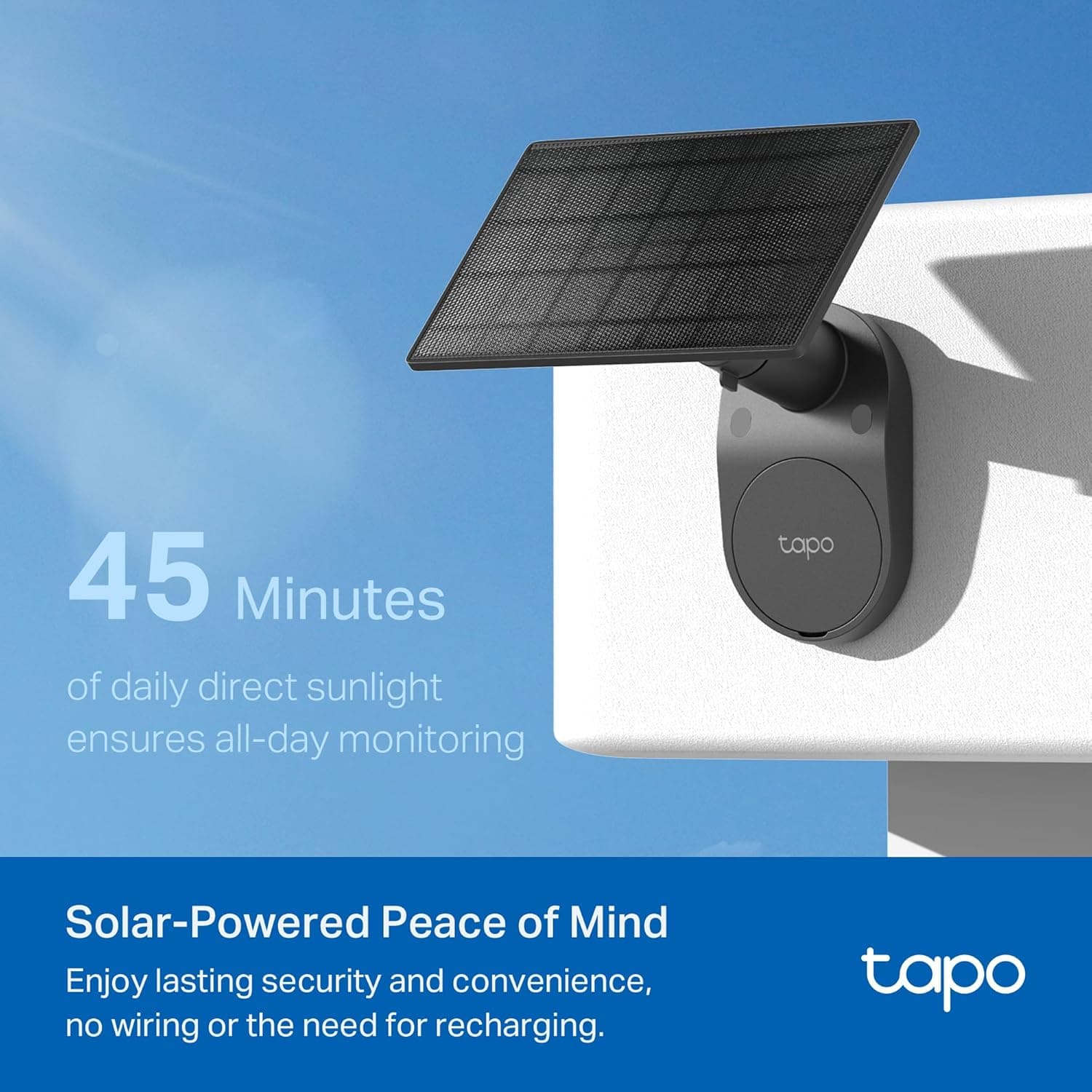 SolarCam 1080P Camera with Solar Panel Black, Tapo C403 Kit