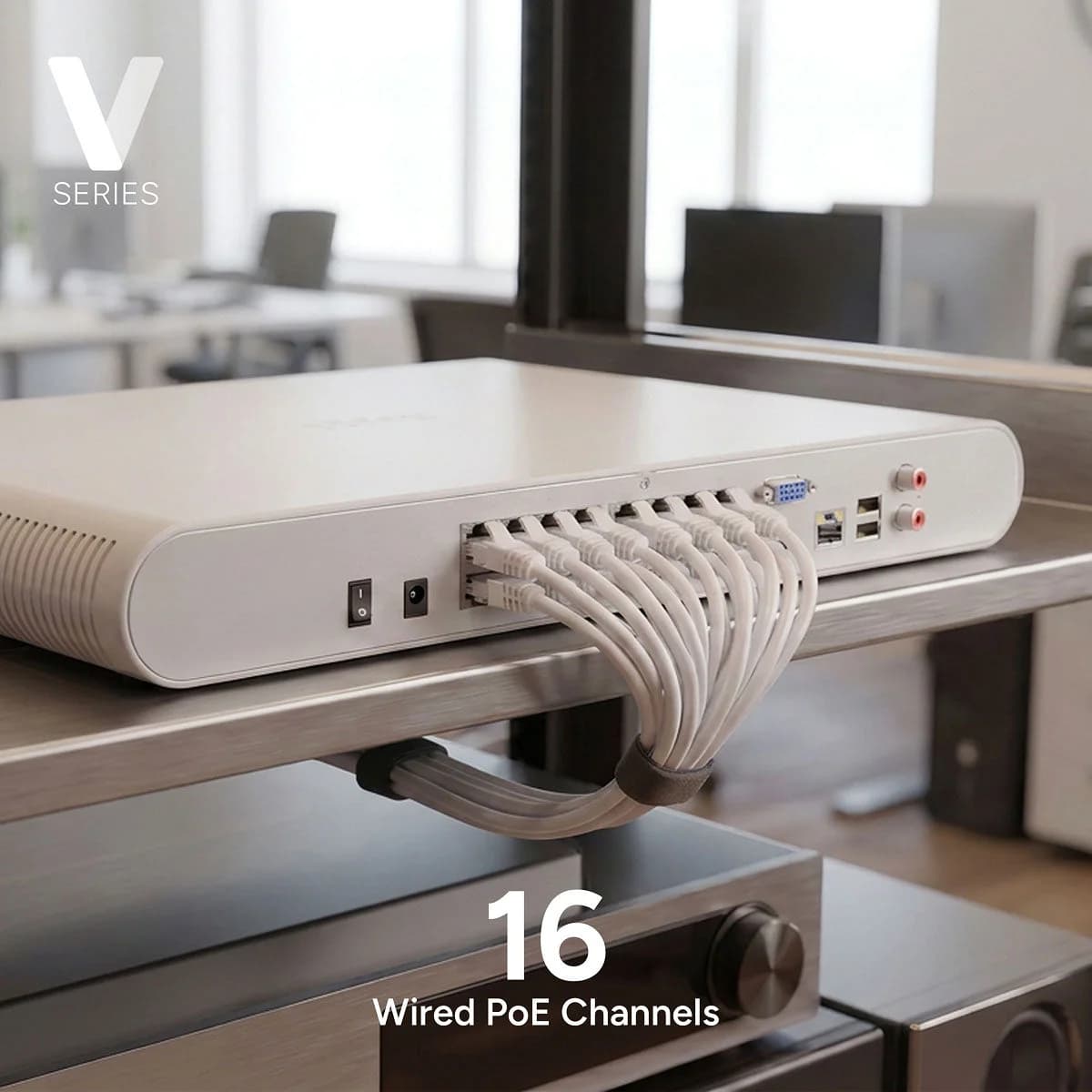 Lorex Connect V Series 4K 16-Channel Wired NVR System with V7 4K PoE Turret Cameras - 2TB