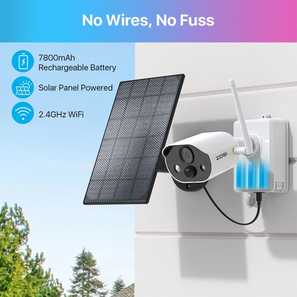 C306 Pro 3MP Battery Powered Spotlight Camera + Solar Panel