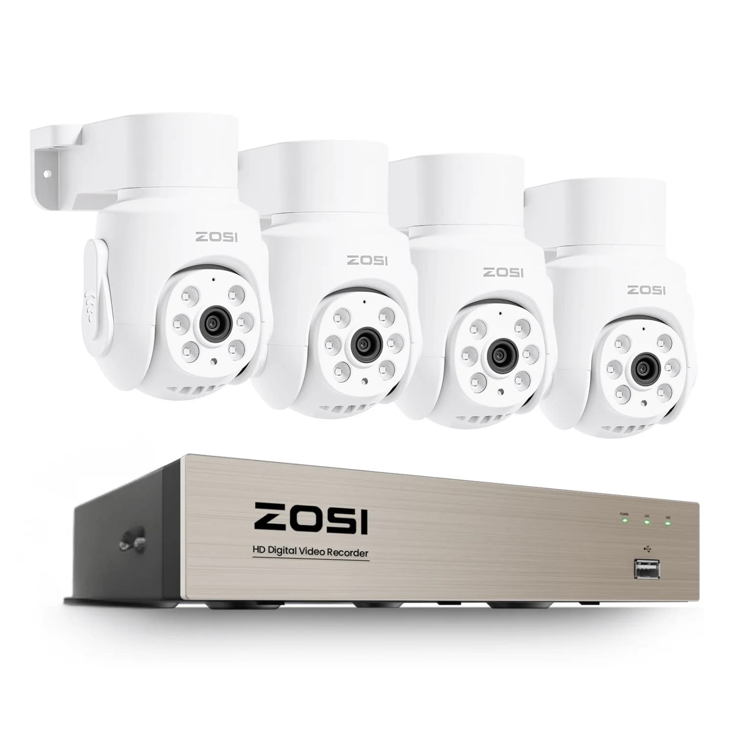 C280 8-Camera White 2MP 8-Channel HD-TVI / coax System — 8cam