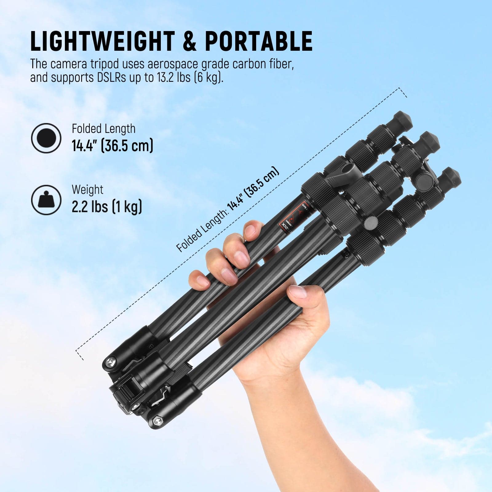 TP39 65" Carbon Fiber Camera Tripod