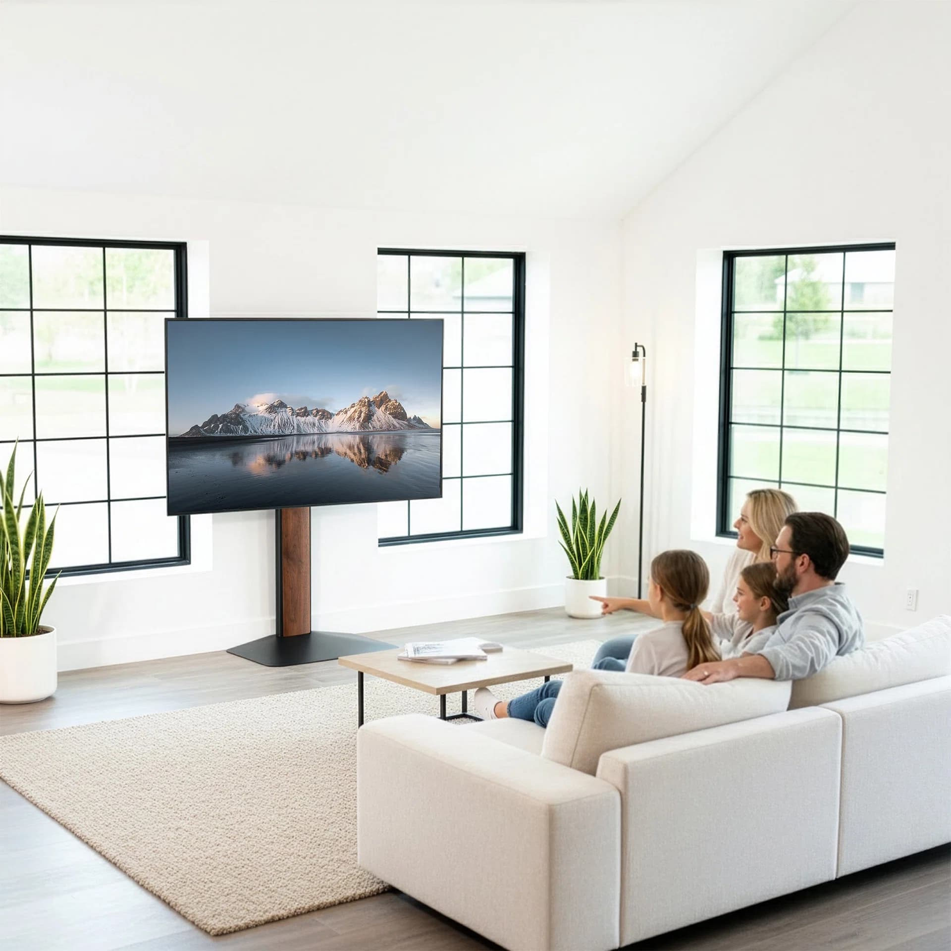 Free-Lift TV Stand with Super-Sized Base - 55" to 86" Screens