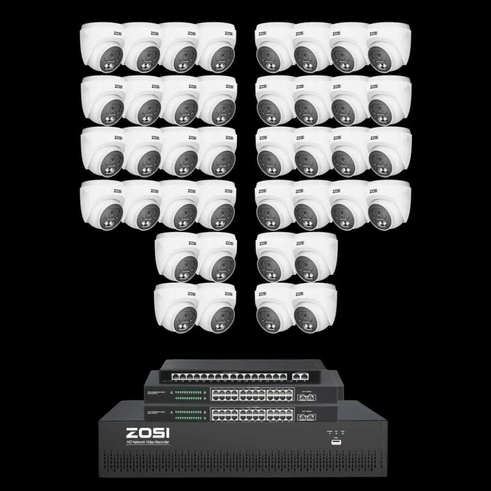 C220 64-Camera 4K 64-Channel PoE System — 16TB