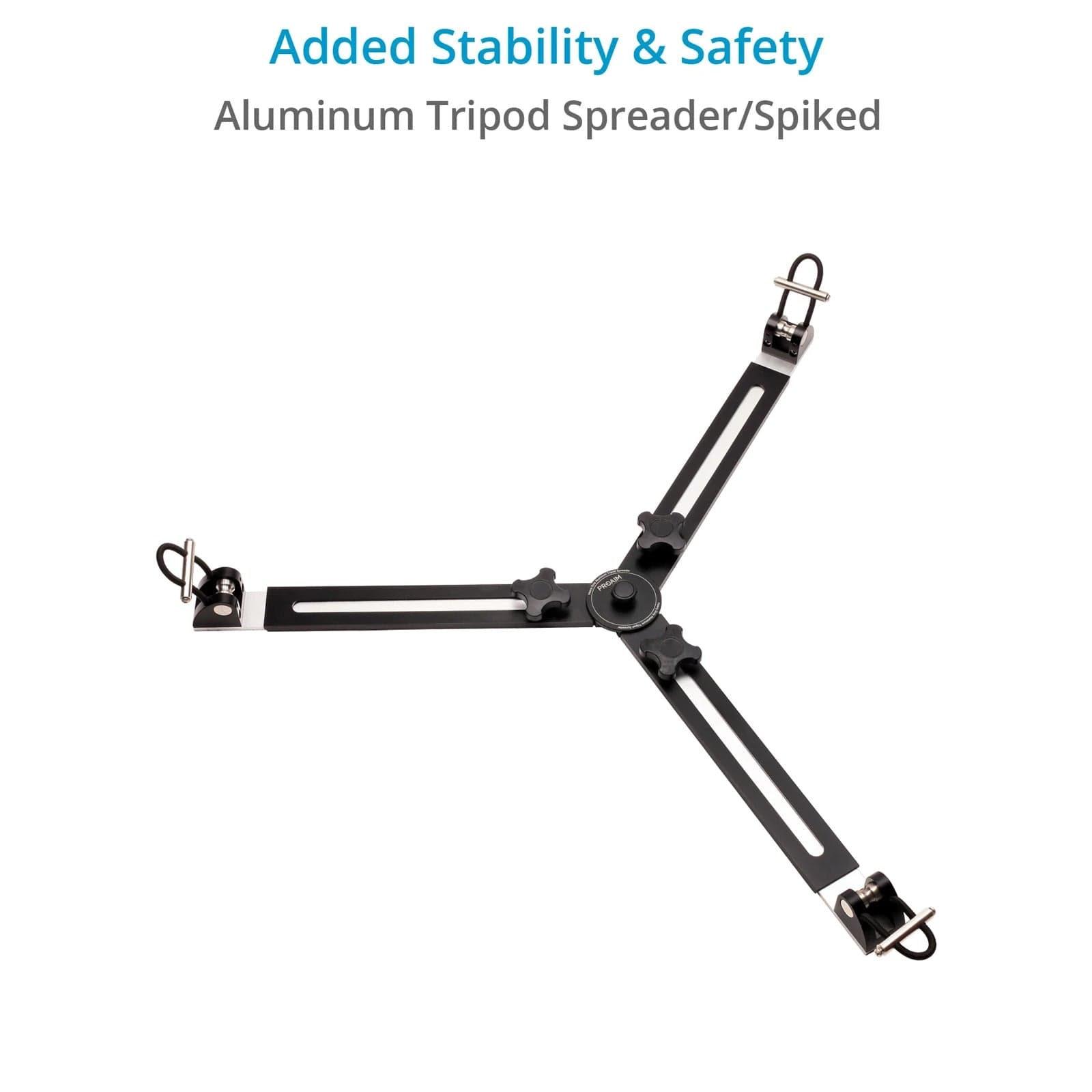 100mm Camera Tripod Stand with Aluminum Spreader | Payload - 120kg/265lb