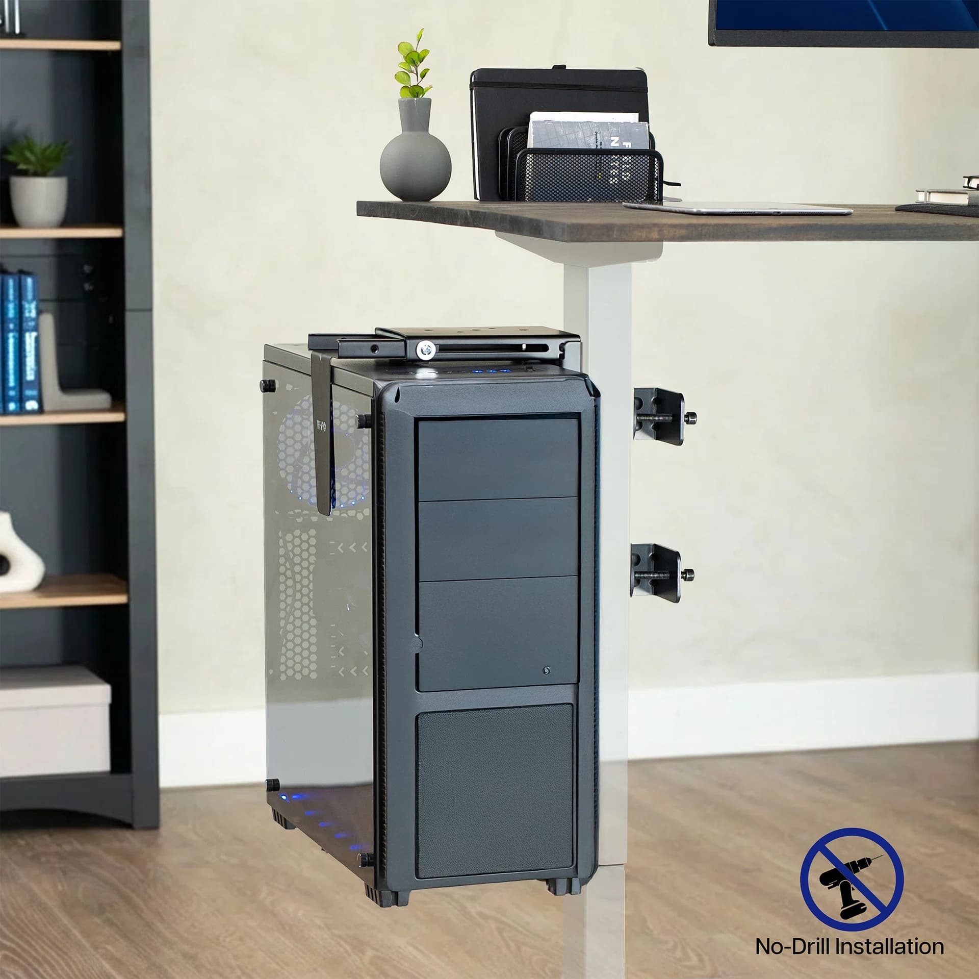 Under Desk Leg Clamp PC Mount