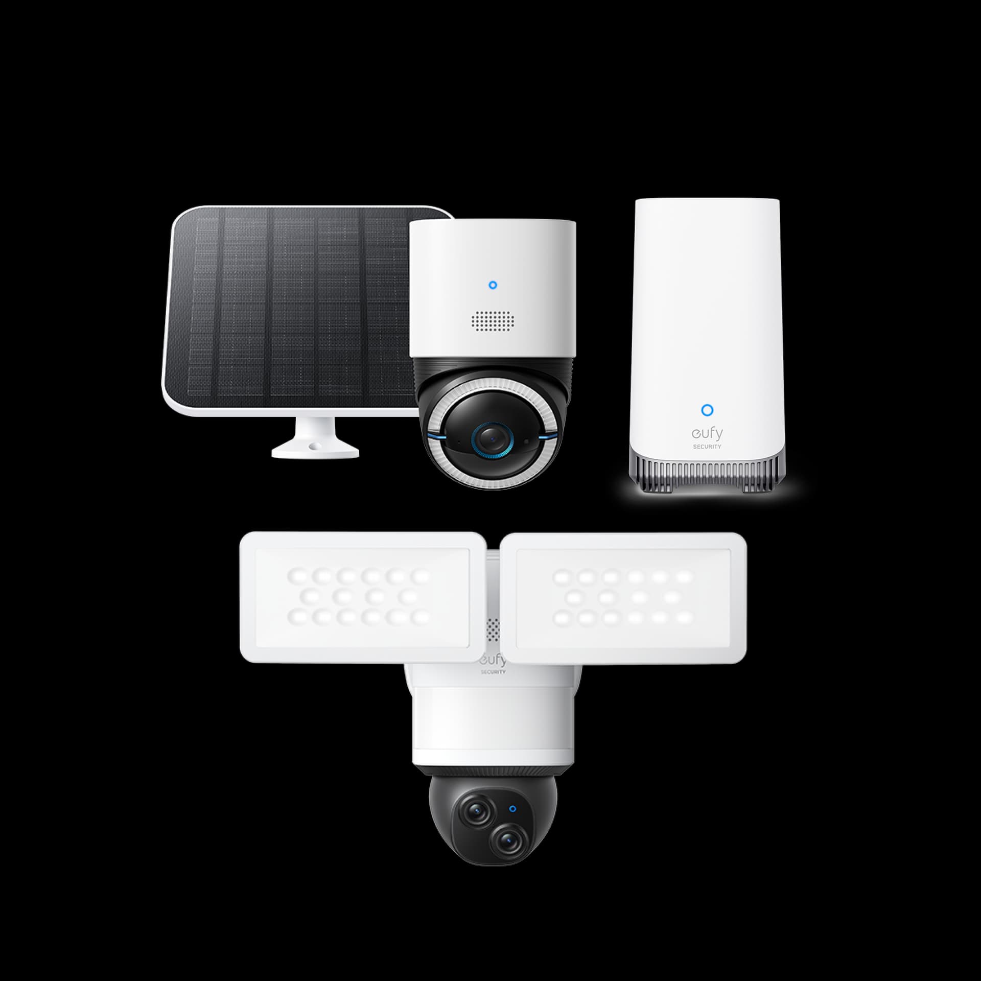 eufy 4G LTE Cam S330 + Floodlight Camera E340 + HomeBase™ S380