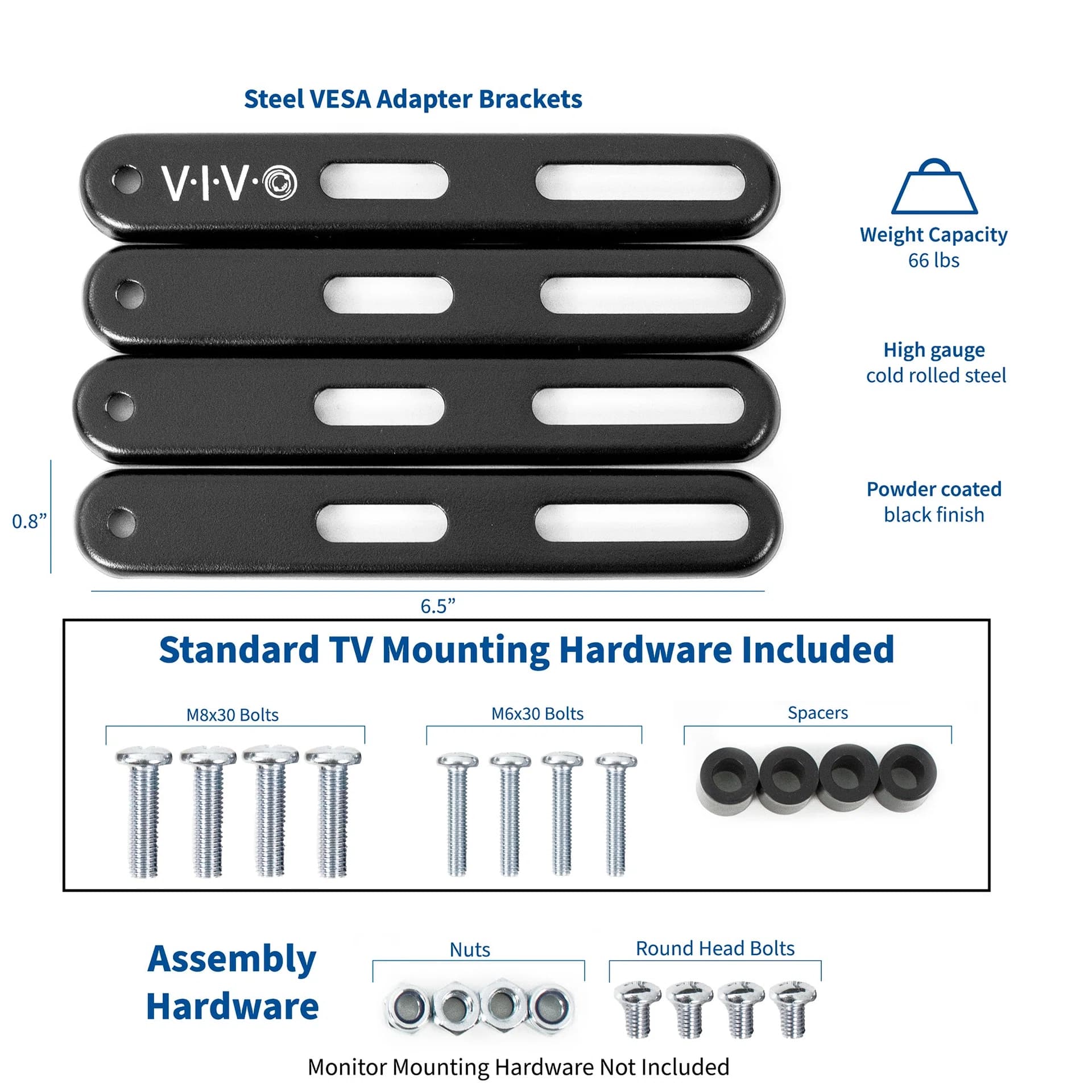 LCD Screen VESA Adapter - 100x100mm to 300x300mm, 200x200mm to 400x400mm