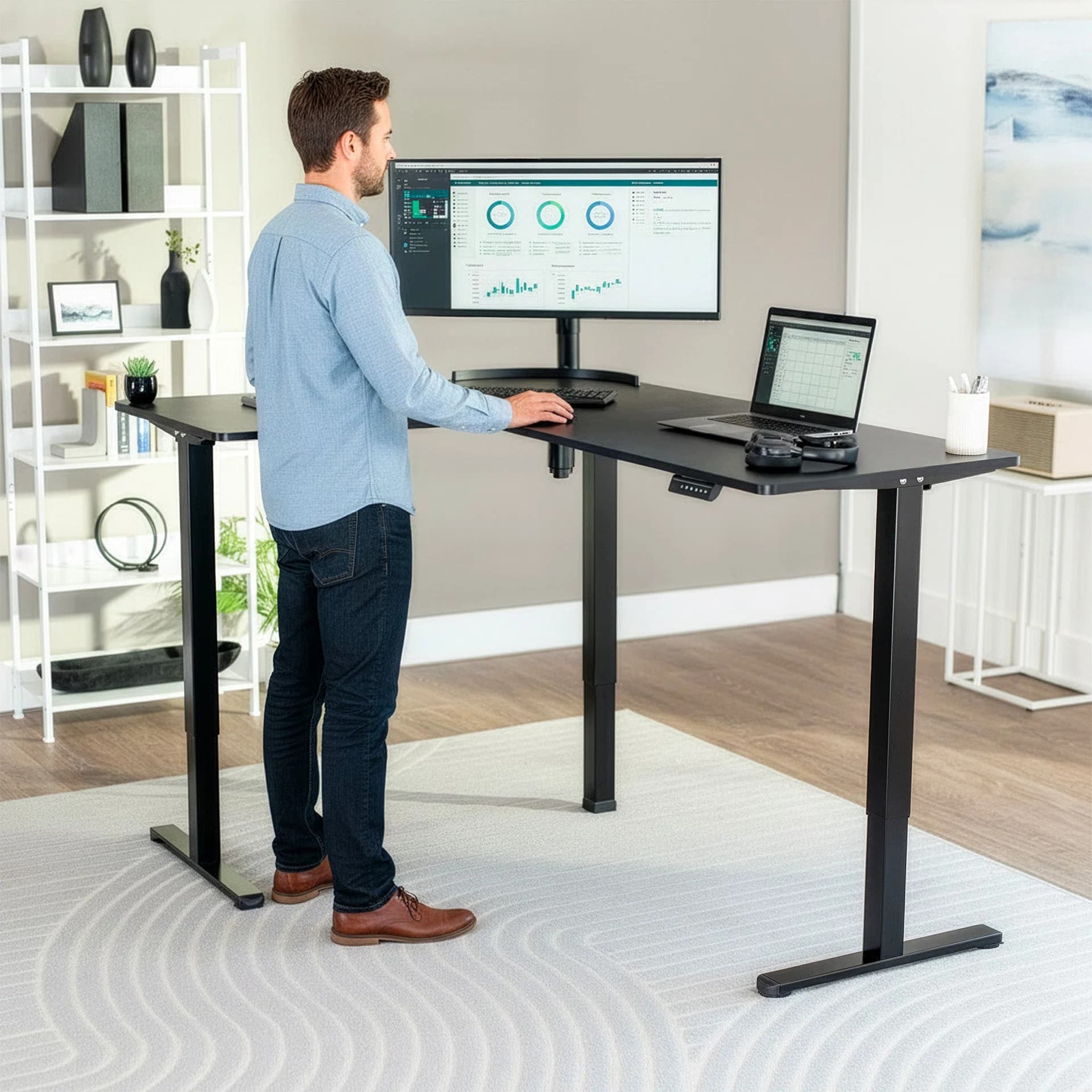 E3 Series - Corner Electric Desk