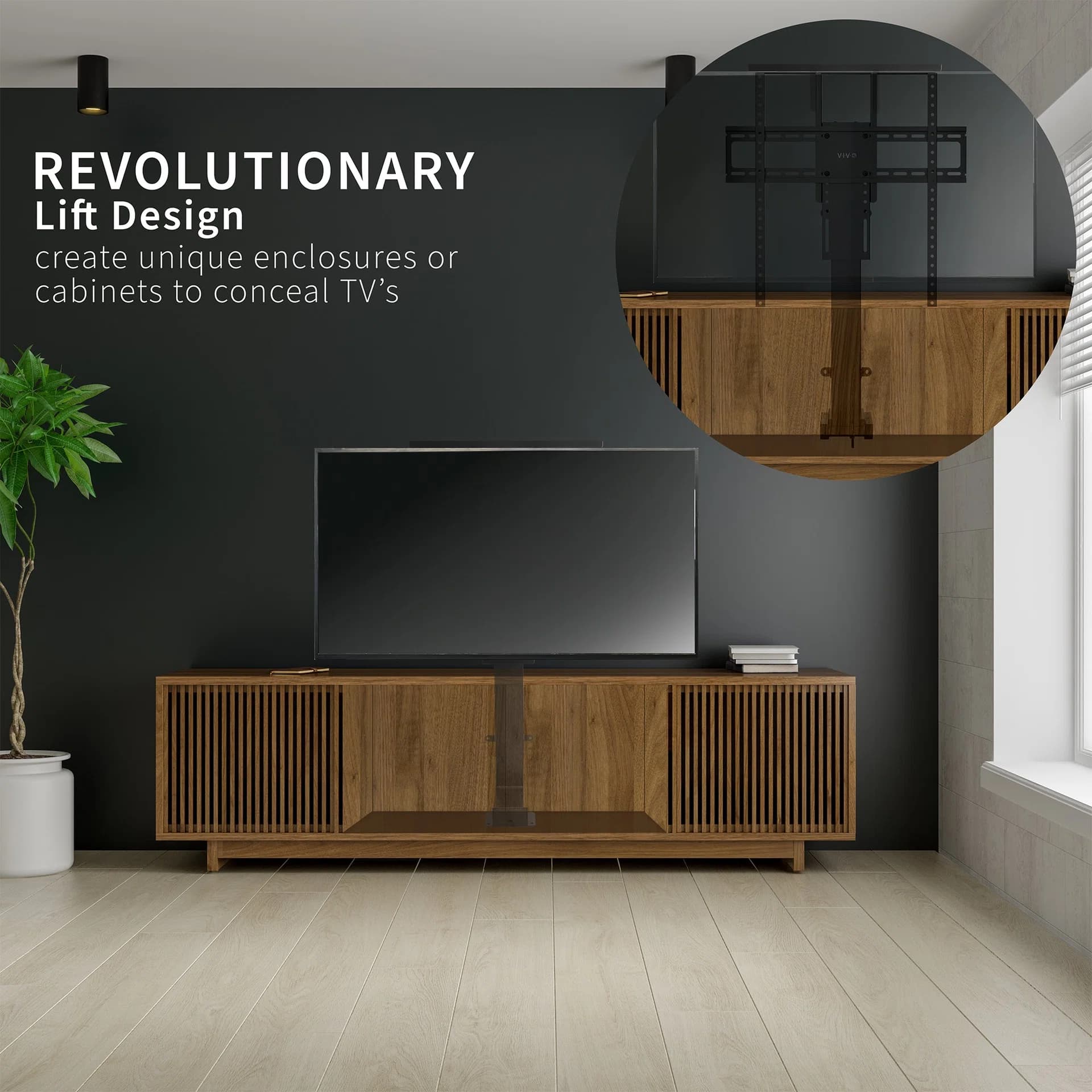 Motorized TV Stand - 37" to 77" Screens