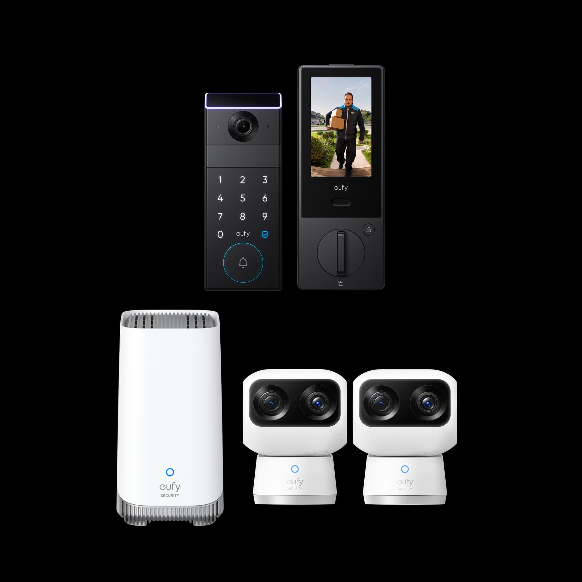 eufy FamiLock S3 Max + Indoor Cam S350 ×2 + HomeBase™ S380