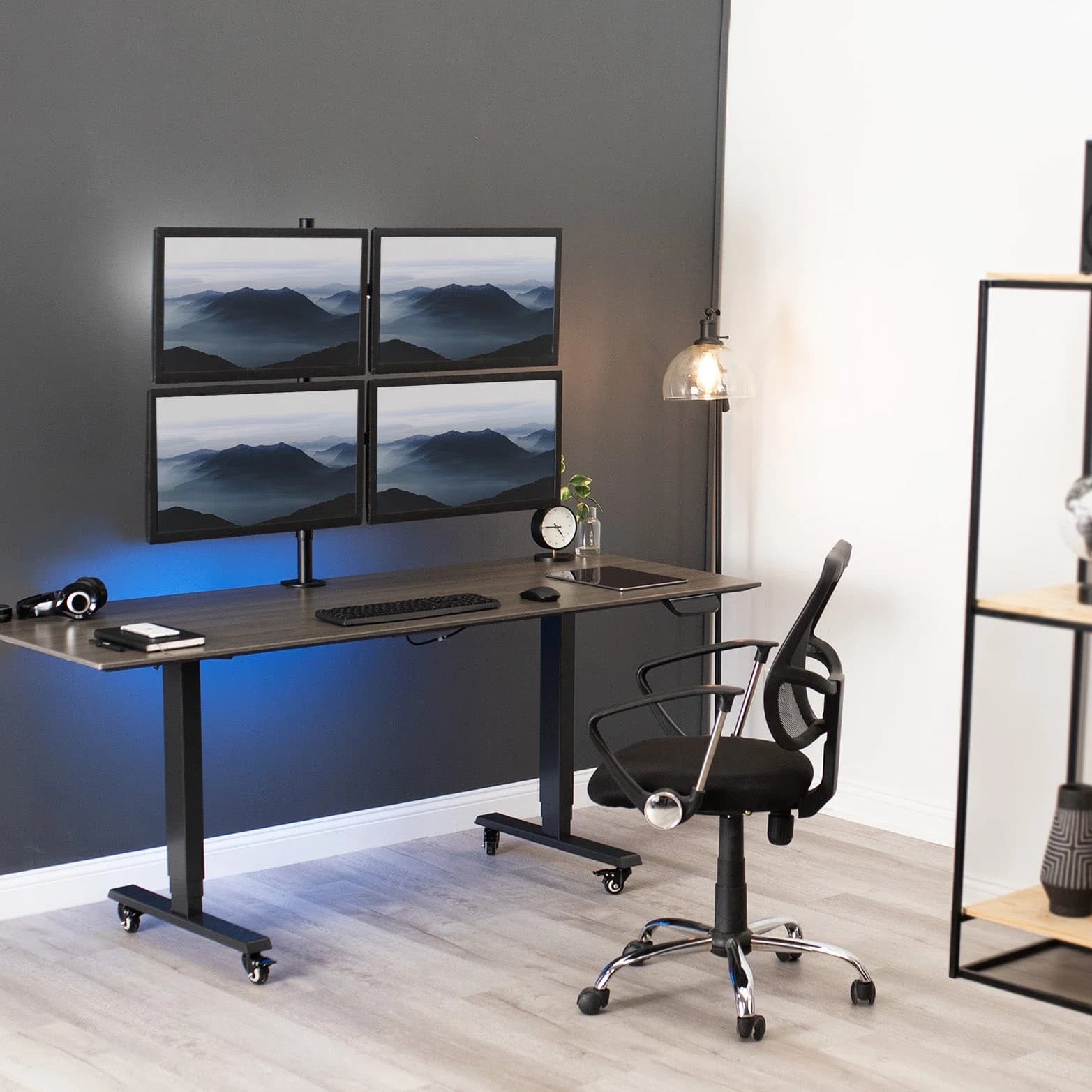 Quad Monitor Desk Mount - 13” to 30" Screens