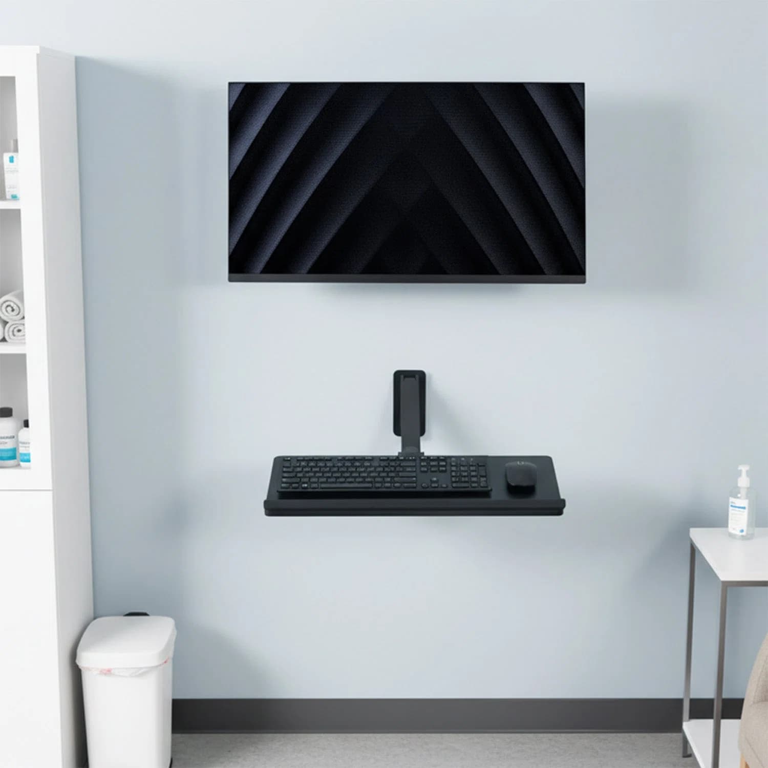 Pneumatic Wall Mounted Keyboard Tray