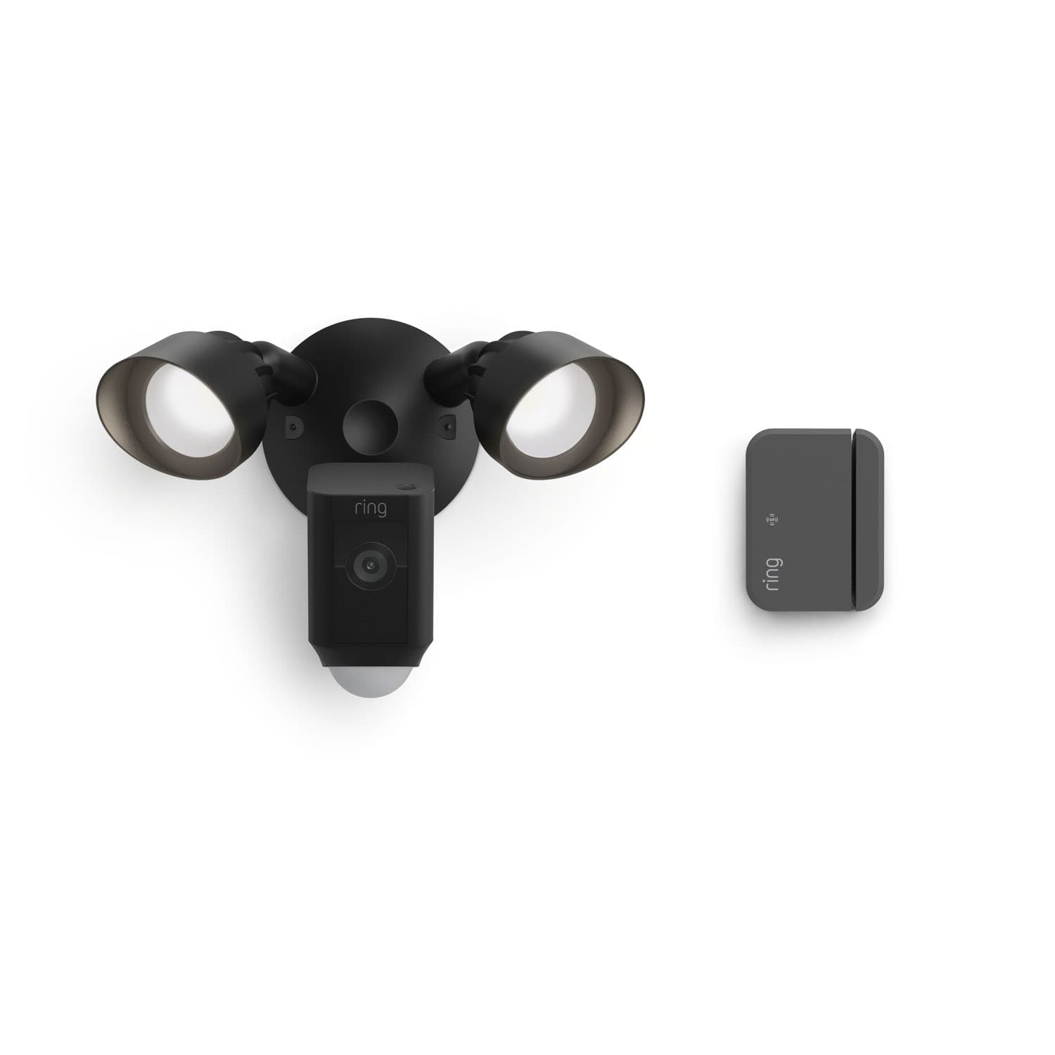 Floodlight Cam Plus, Wired + Outside Door Sensor (Newest Model)