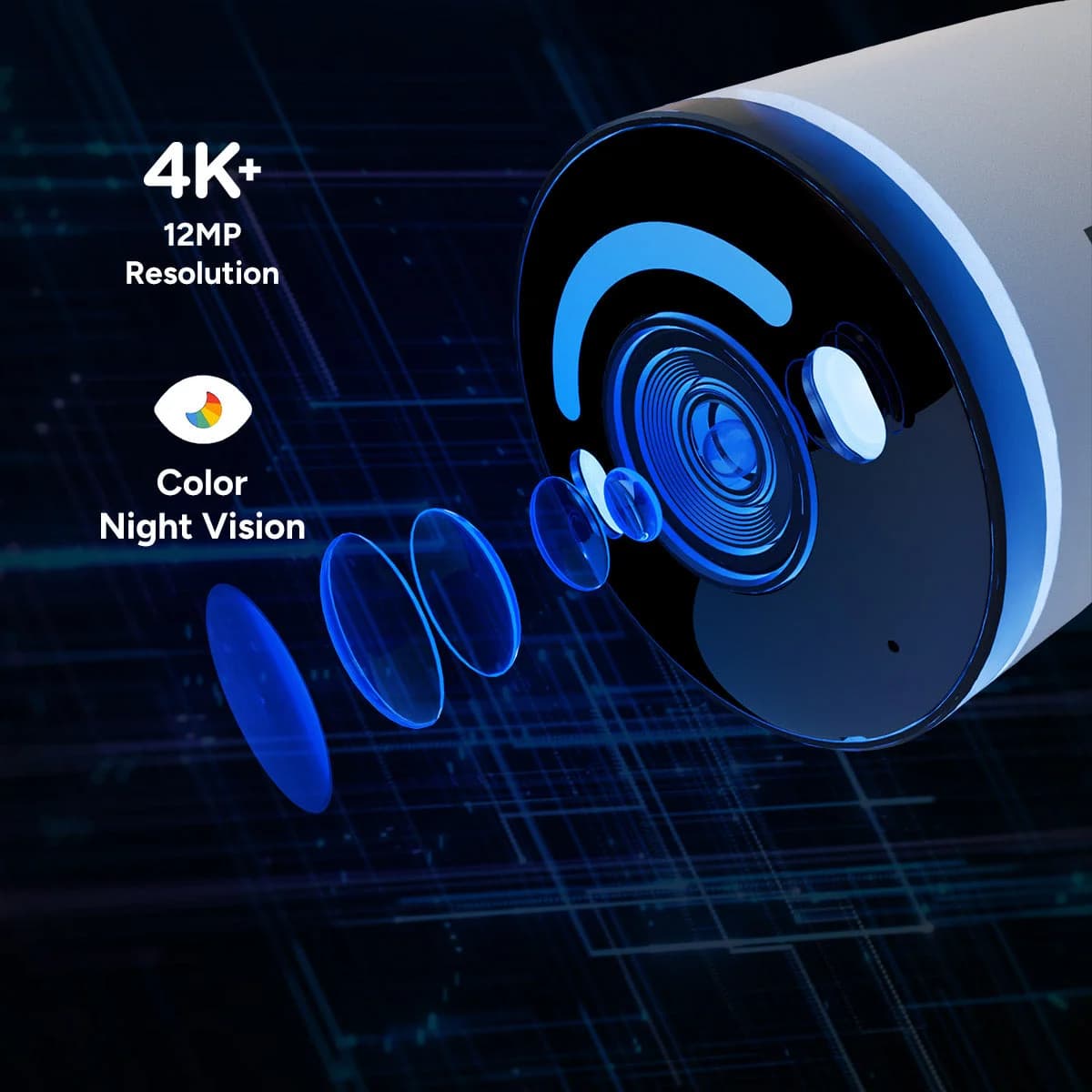 Lorex Classic 4K+ PoE AI Bullet Camera with Person & Vehicle Detection