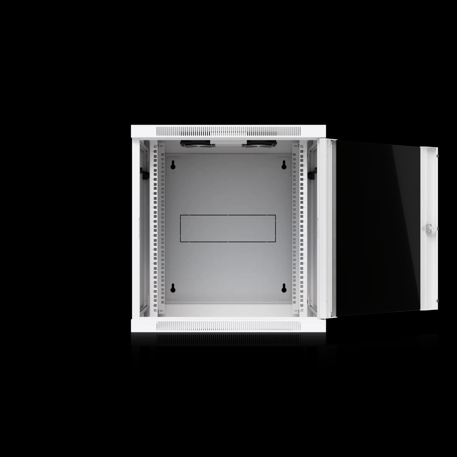12U Rack Cabinet, Swing, Glass Door