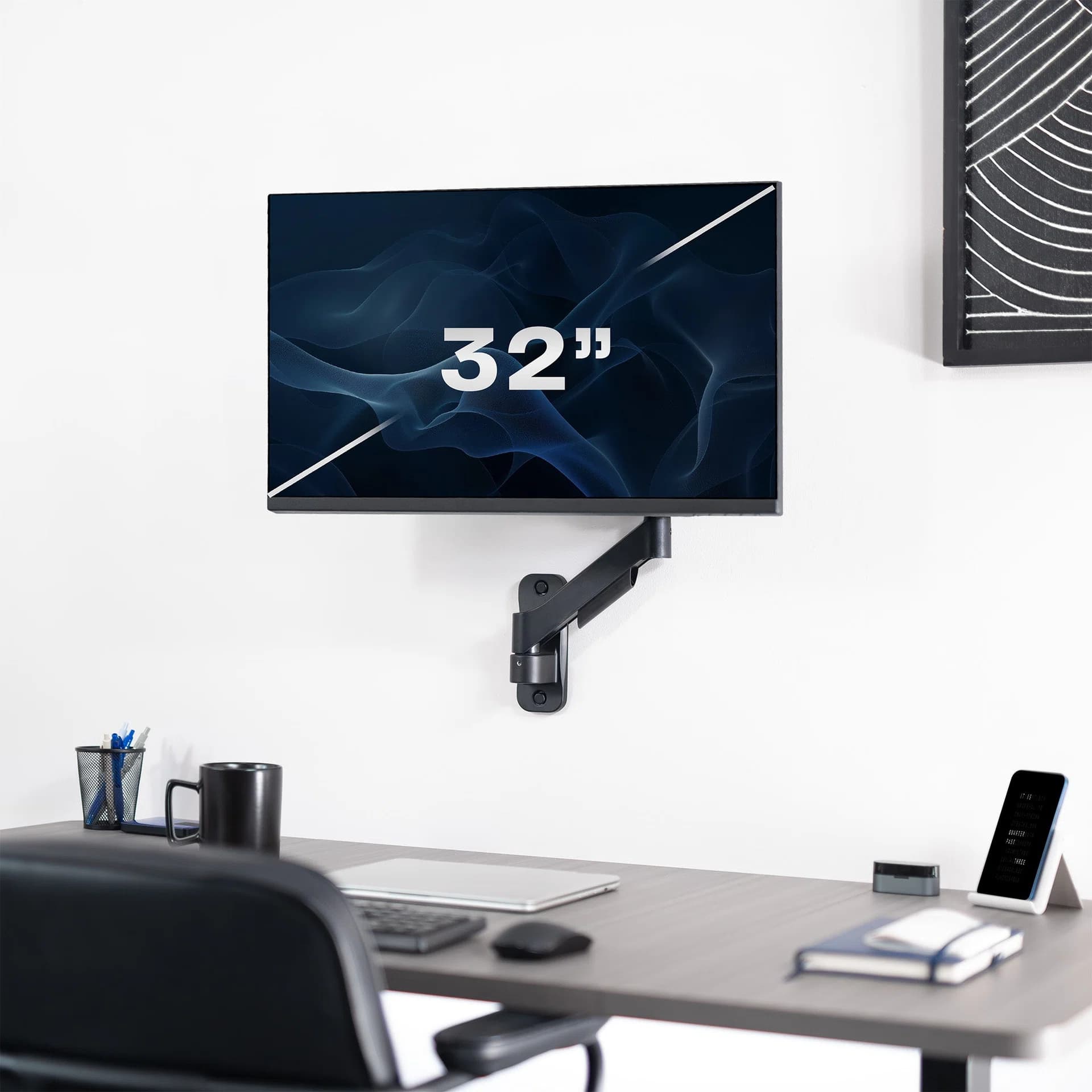 Mechanical Arm Single Monitor Wall Mount - 17" to 32" Screens