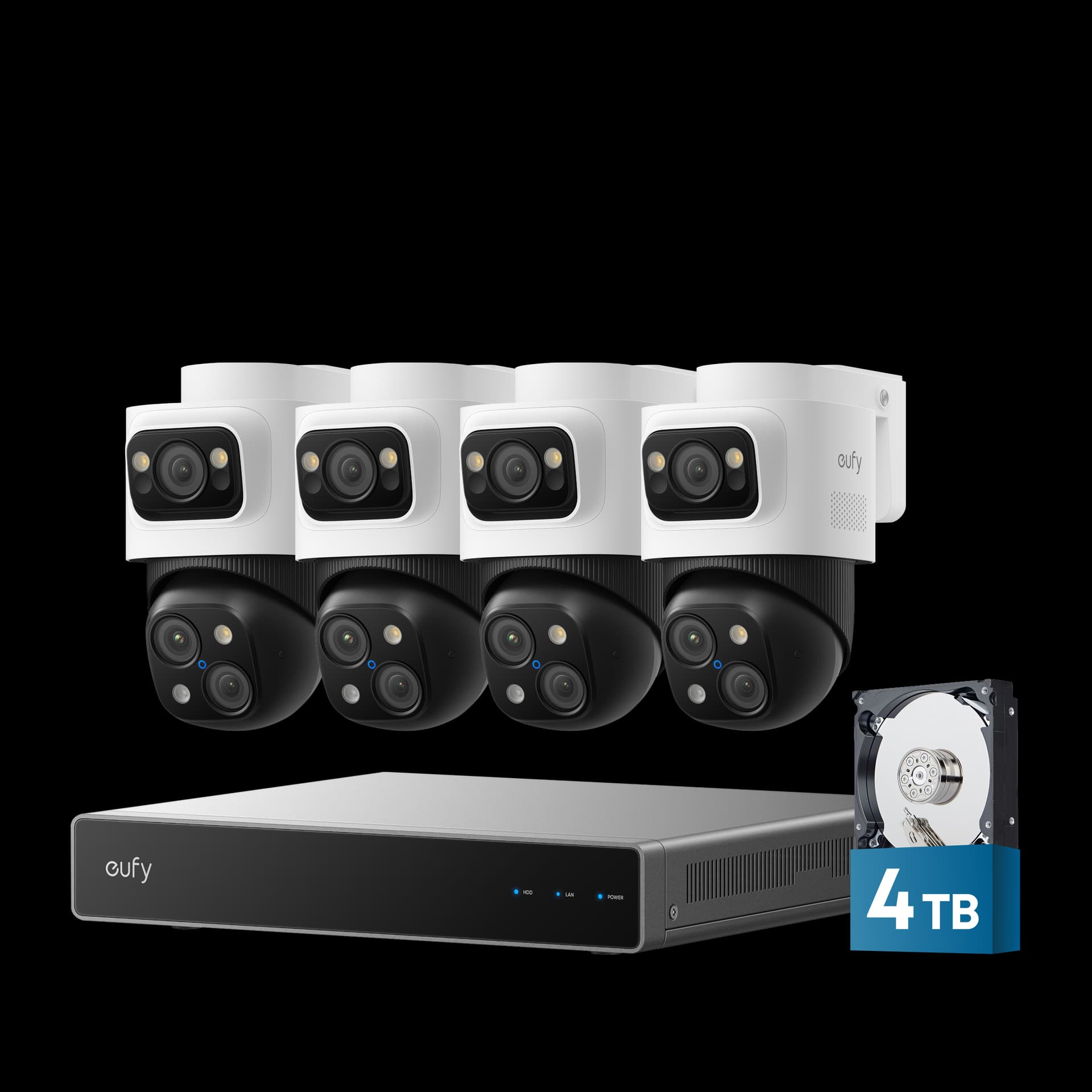 eufy 4K NVR Security Camera System S4 Max, 4 TB HDD