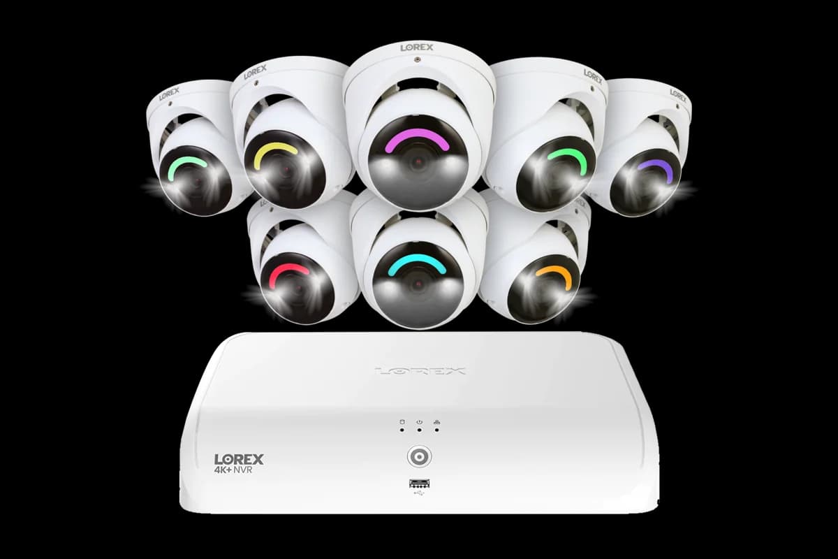Lorex 4K+ 12MP 16 Camera Capable (8 Wired + 8 Fusion Wi-Fi ) 2TB Wired NVR System with H30 IP Turret Cameras