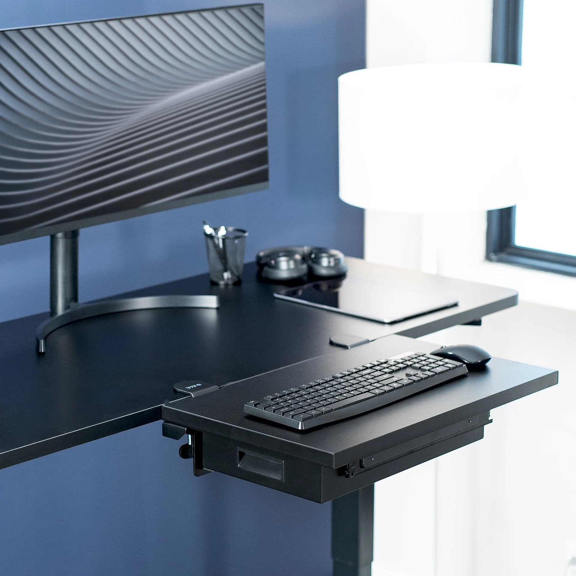 Clamp-on 24" x 14" Desk Extension with Storage