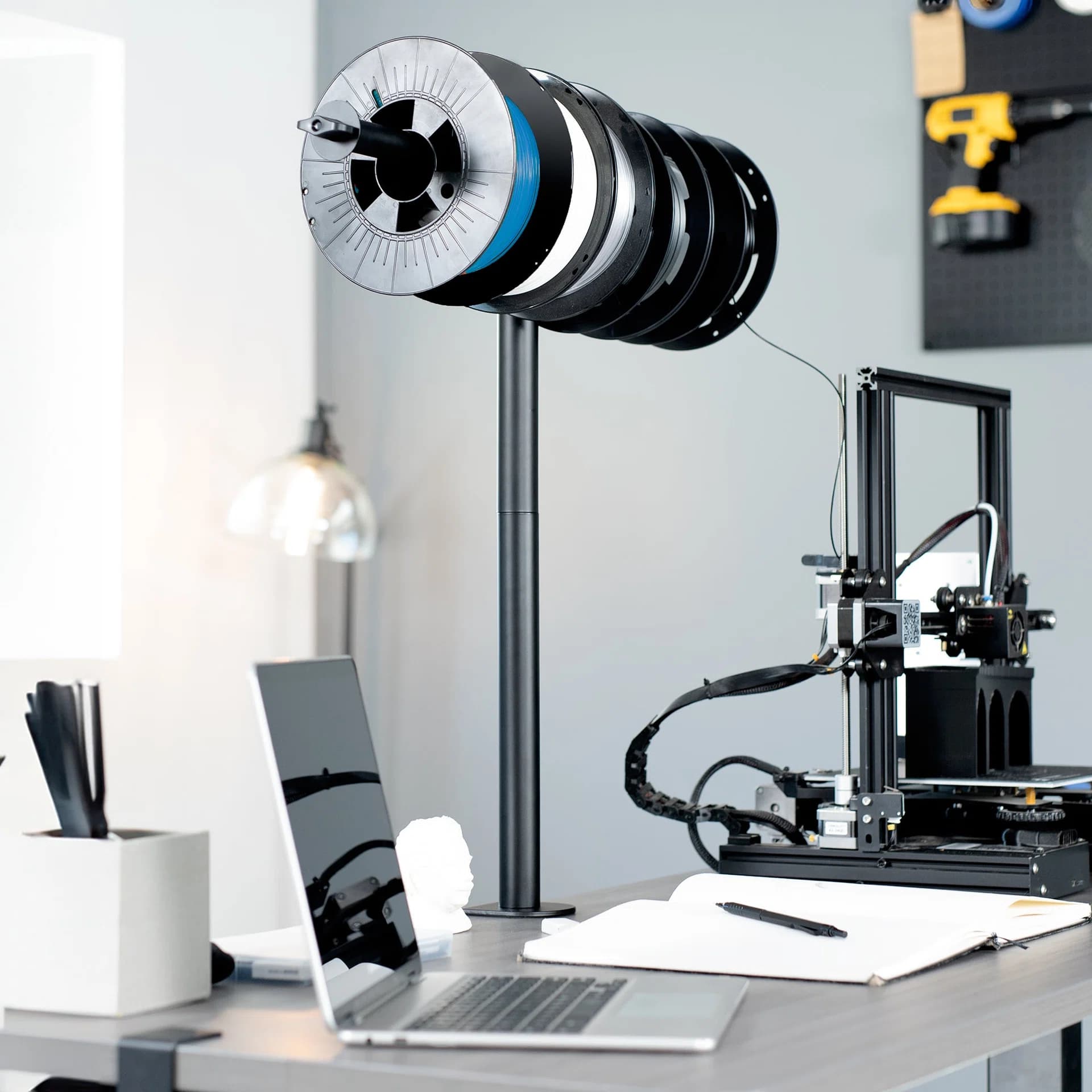 Clamp-on Reel Holder for 3D Printer
