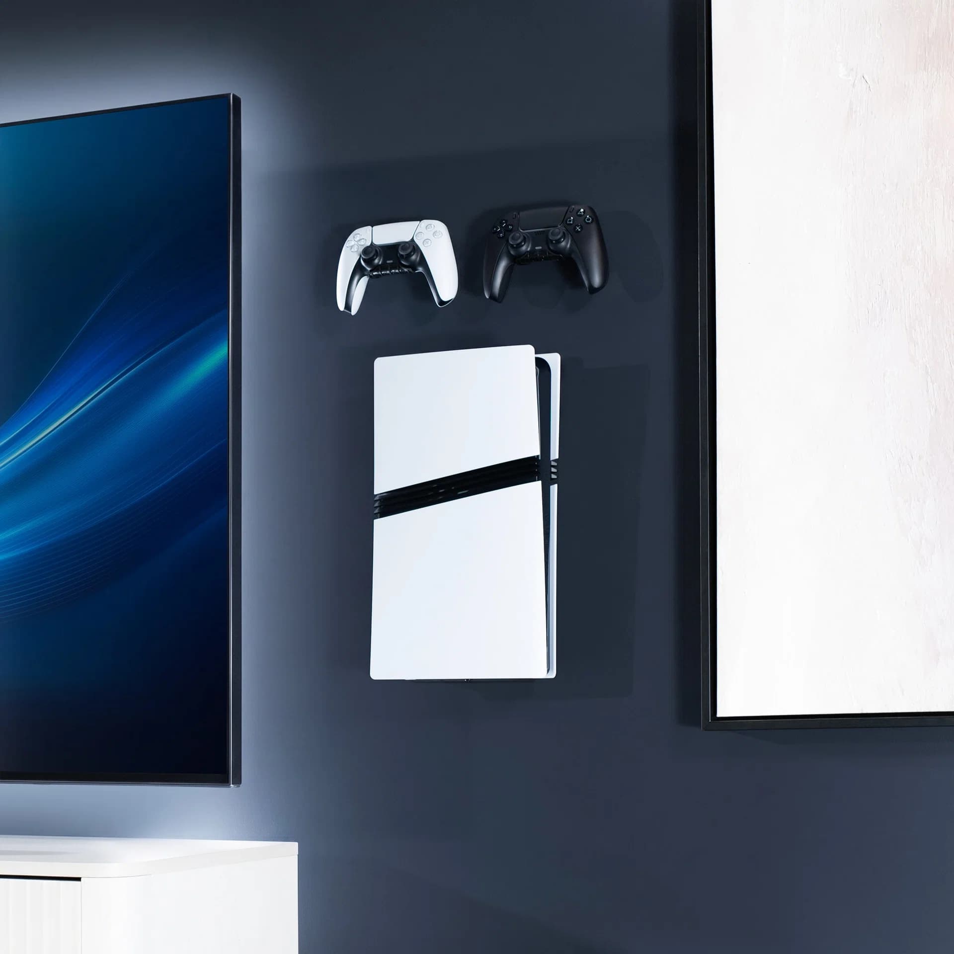 PS5 Wall Mount Bracket + 2 Controller Mounts