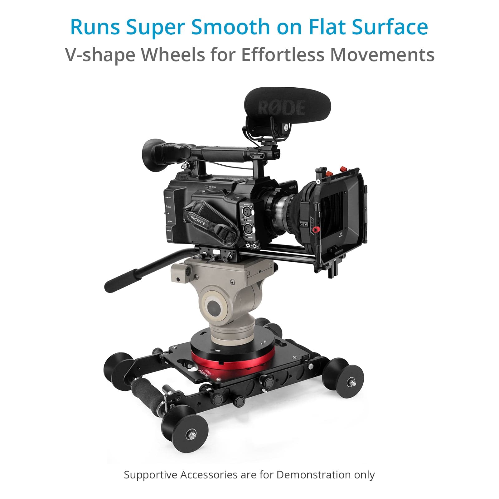 Fusion Video/Film Camera Dolly Slider with Track Ends+ Bag Packing