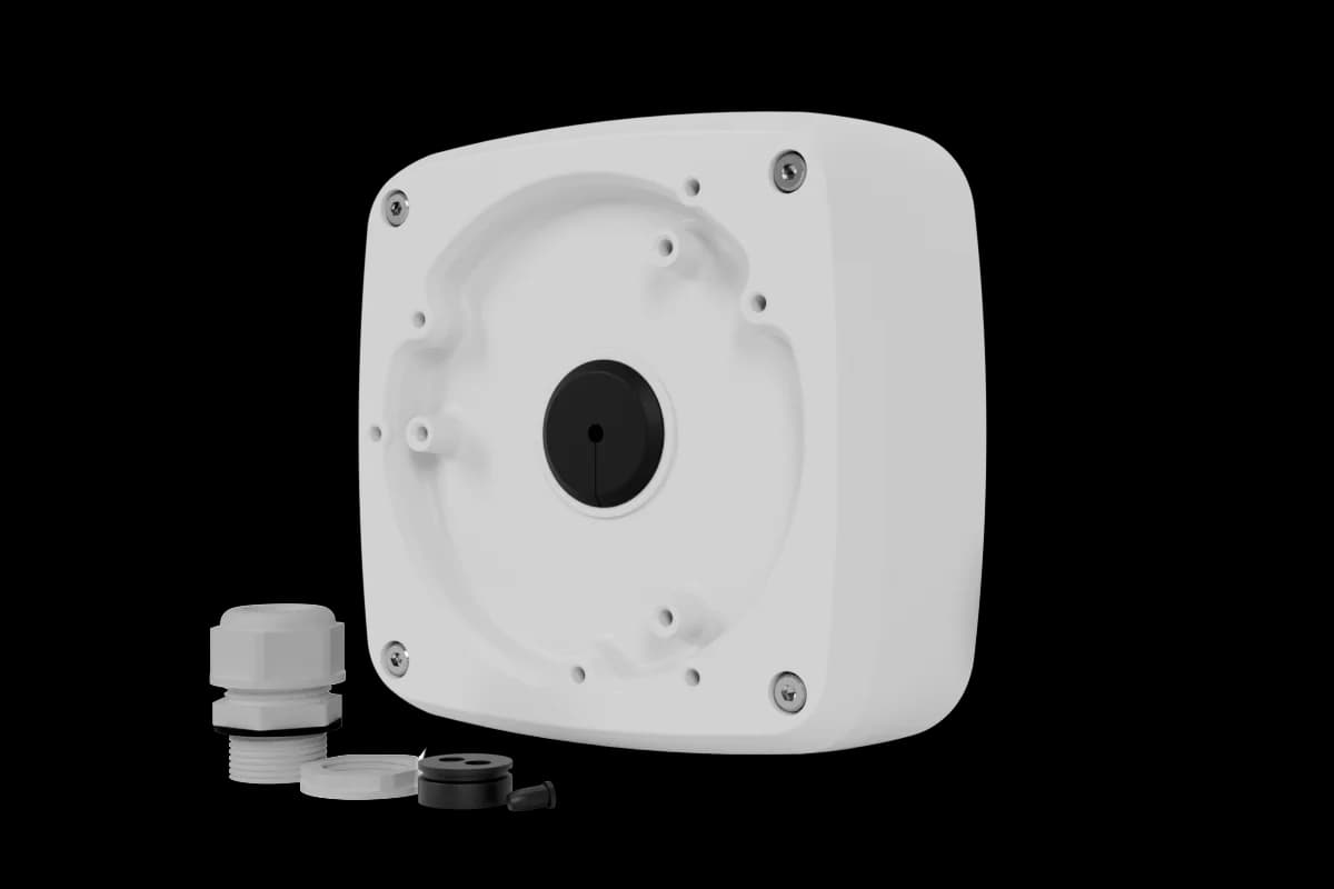 Outdoor Square Junction Box with Cable Gland for Turret and Dome Camera (Metal)