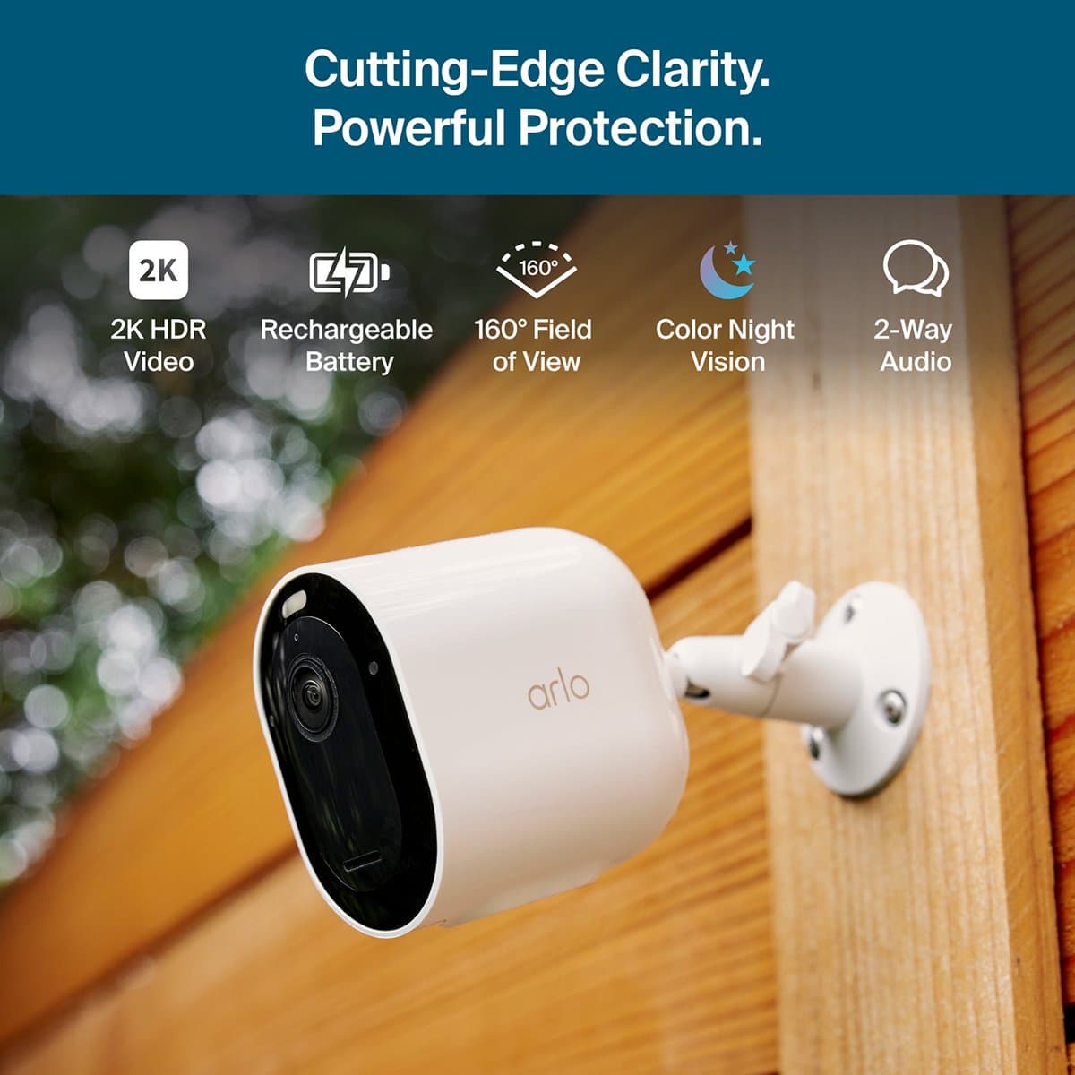 Arlo Pro Outdoor Security Camera 2K HDR (6th Gen) w/Solar Panels, 3-Pack