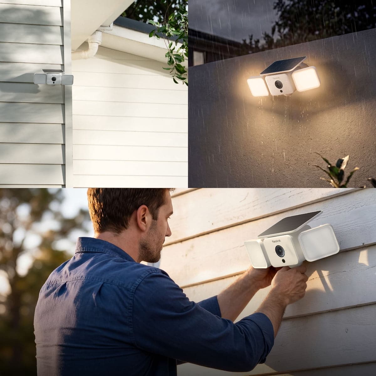 Reolink F310B Wireless Solar Wi-Fi 2K Floodlight Security Camera Wide-View 1000 Lumens