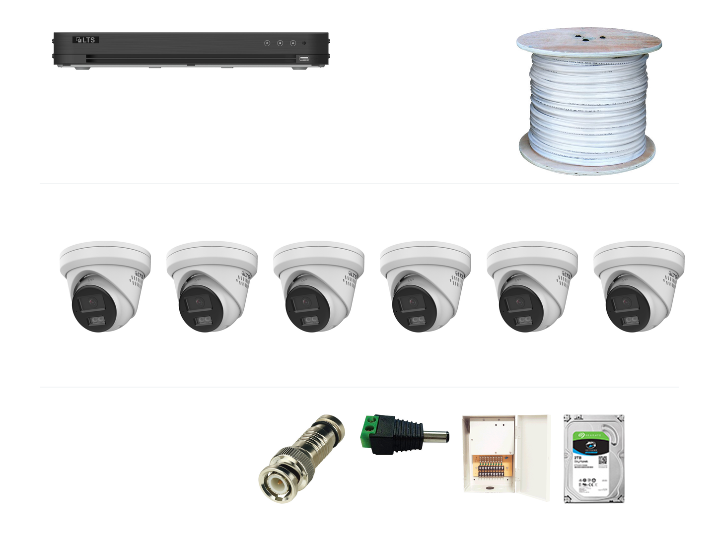 Professional Six-Camera Commercial Security Package — VC-INSTALL-6CAM