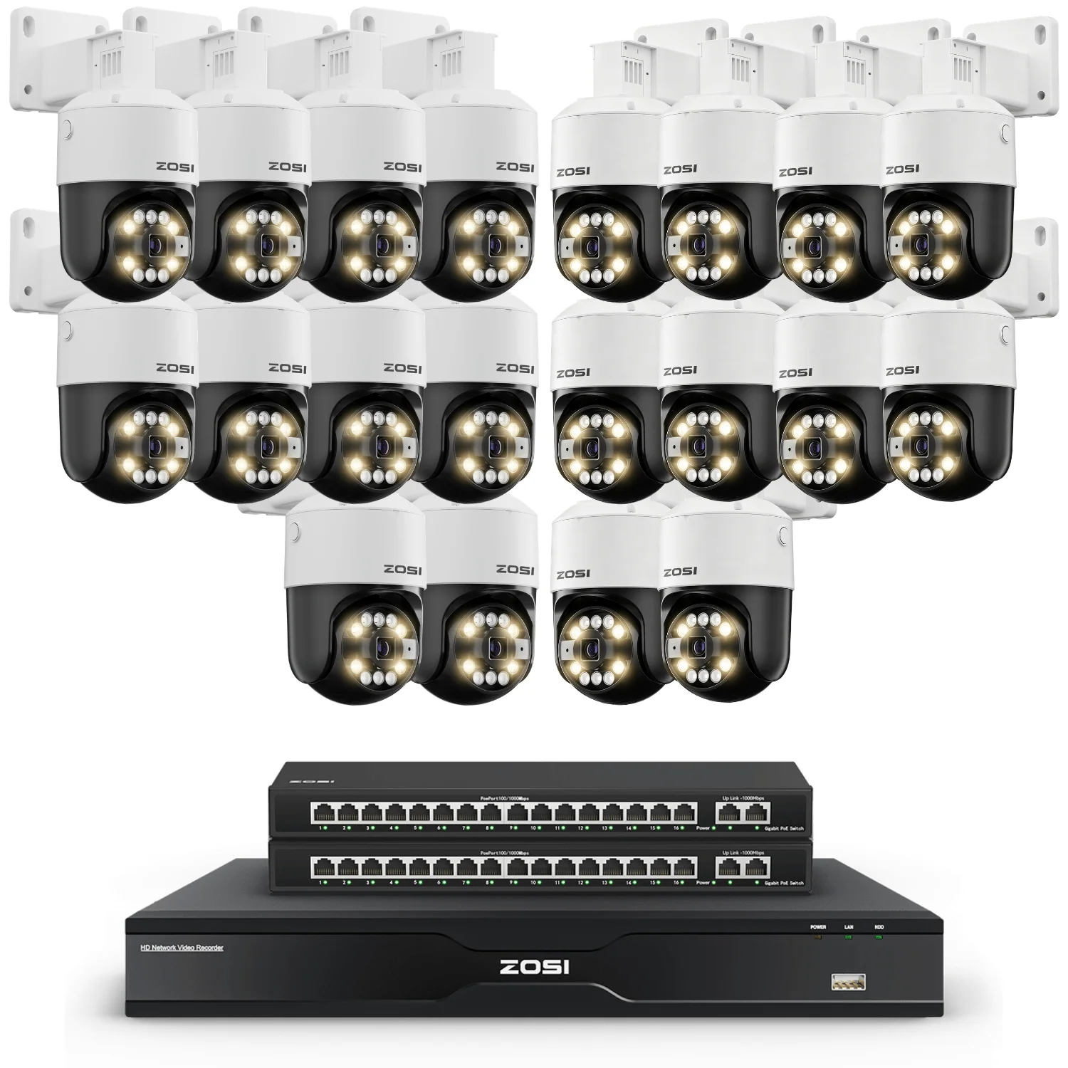 Security systems product — 1NR-328D44-US+1PC-2968HW-US*20+1PS-24G2-US*2