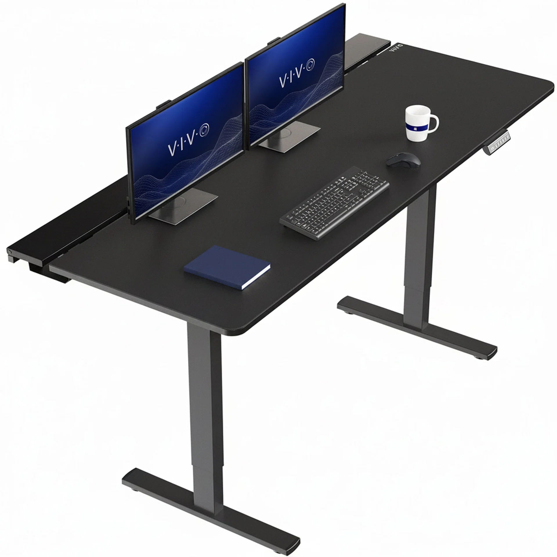 1B6-P3B Series - Electric Desk with Concealed Cable Table Top and Full-Size Pad
