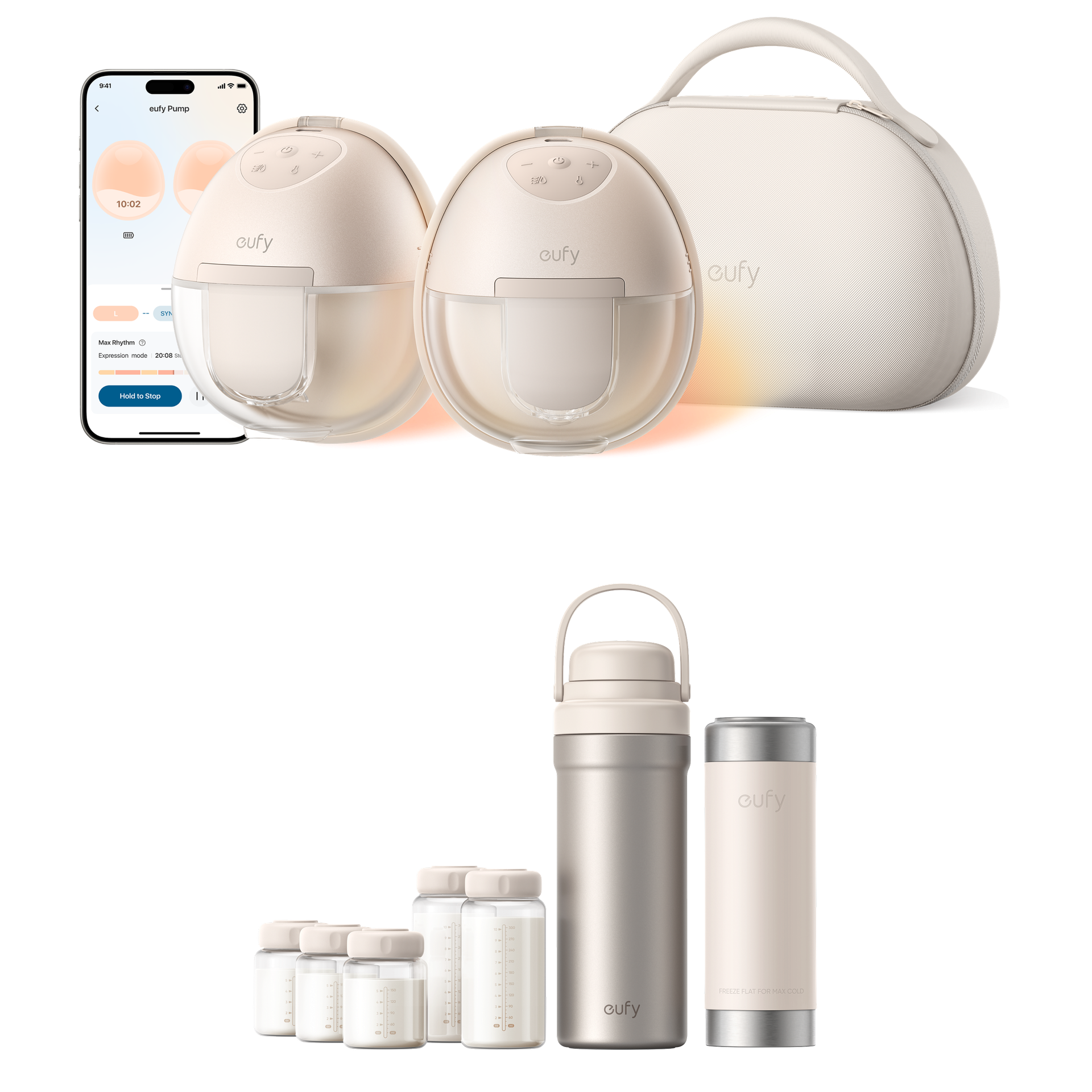 eufy Wearable Breast Pump S1 Pro & Portable Milk Cooler E10