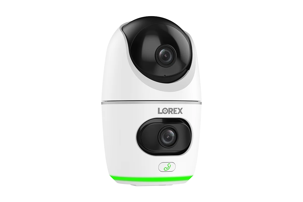 Lorex 2K Dual Lens Indoor Pan-Tilt Wi-Fi Security Camera (32GB)