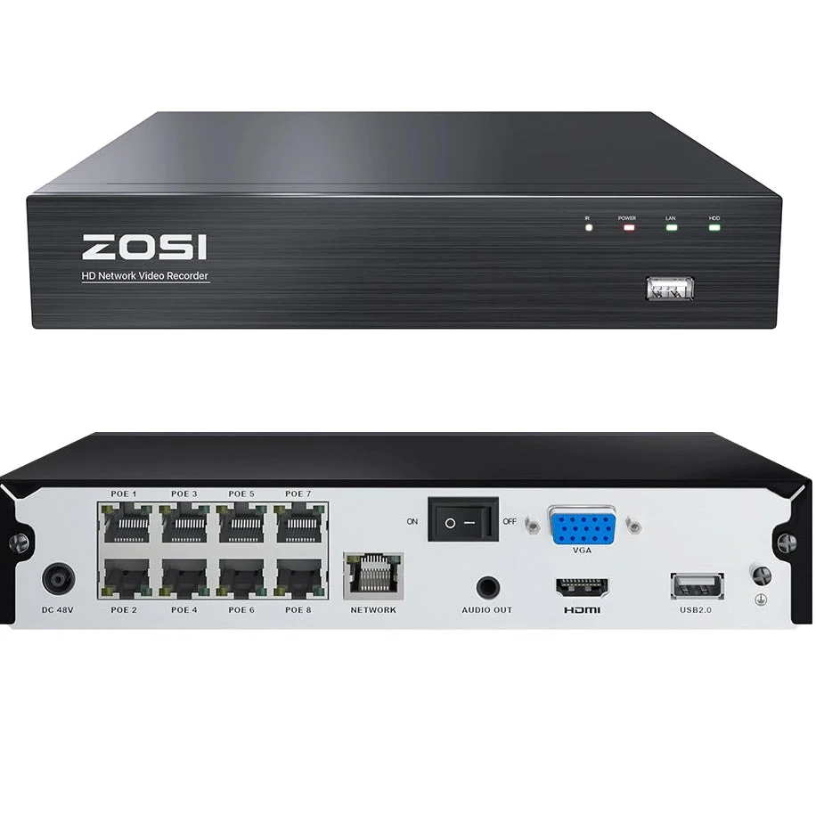 4K 8 Channel Network Video Recorder PoE NVR (Hard drive not included)